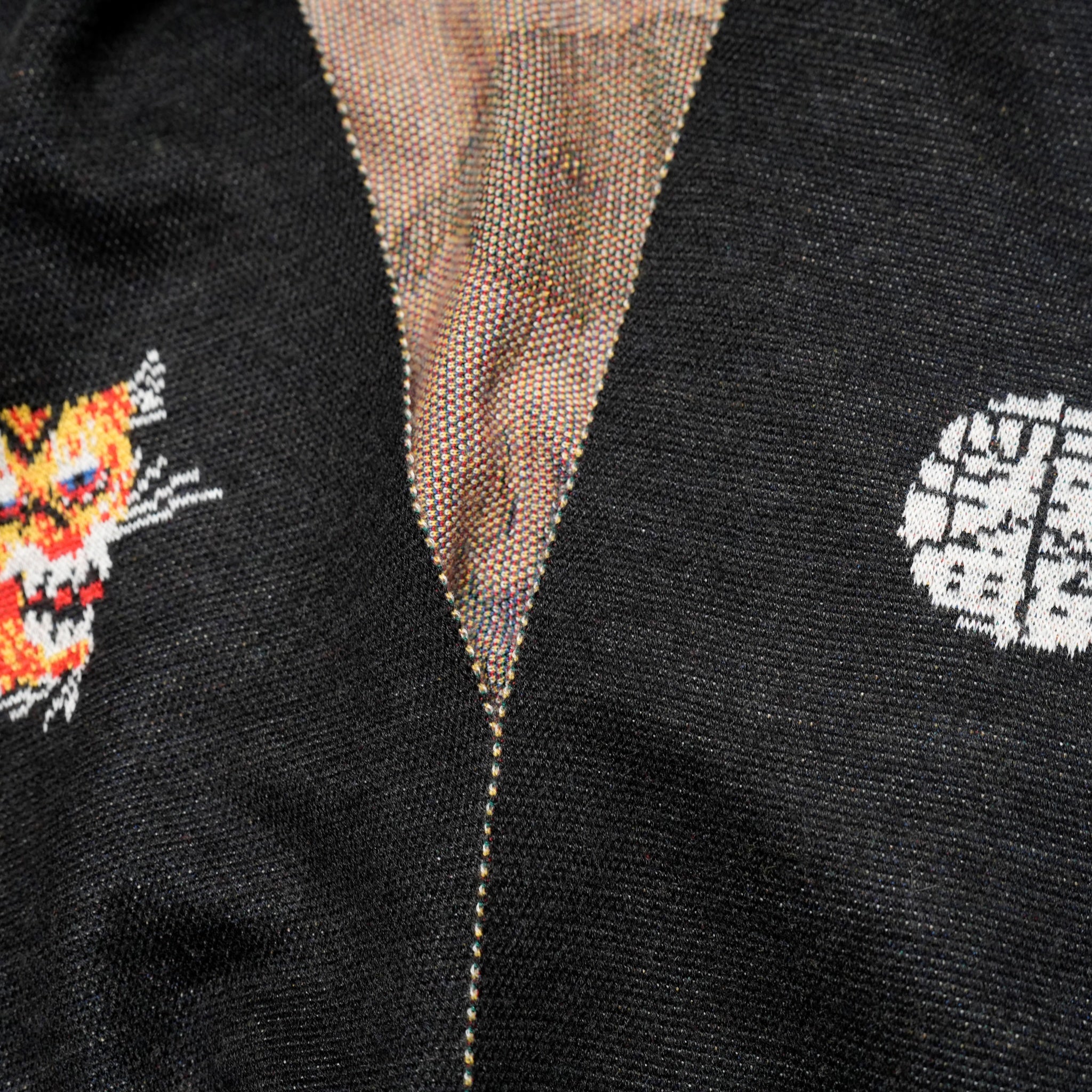 SF24AW-14_BLACK | Pangea Vietnam Jacket Knit Stole | Color:Black【STOF_ストフ】【archive】