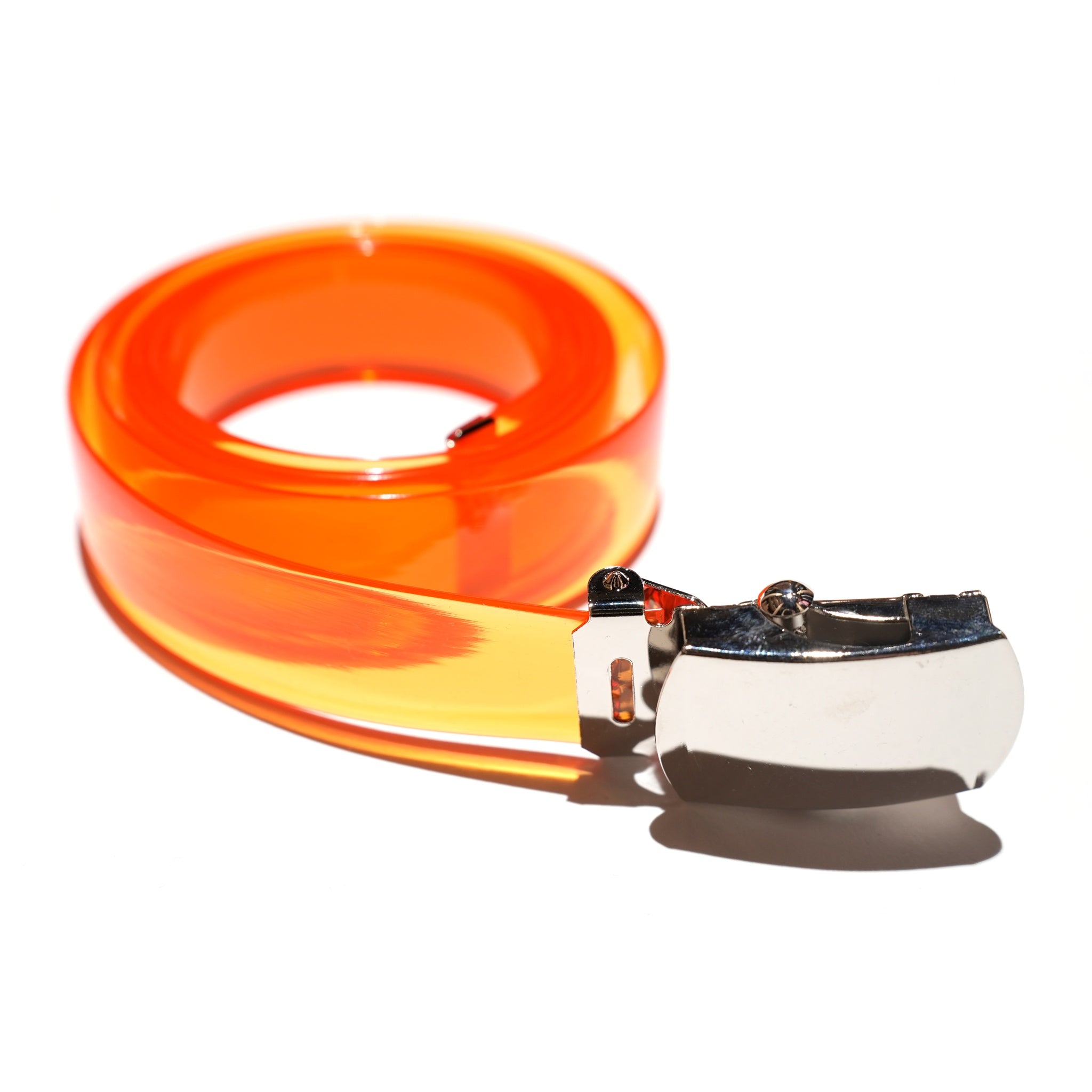 CLEAR ORANGE |  CLEAR BELT 25mm | 9色展開のクリアベルト | PIKE製 | ネコポス選択可能