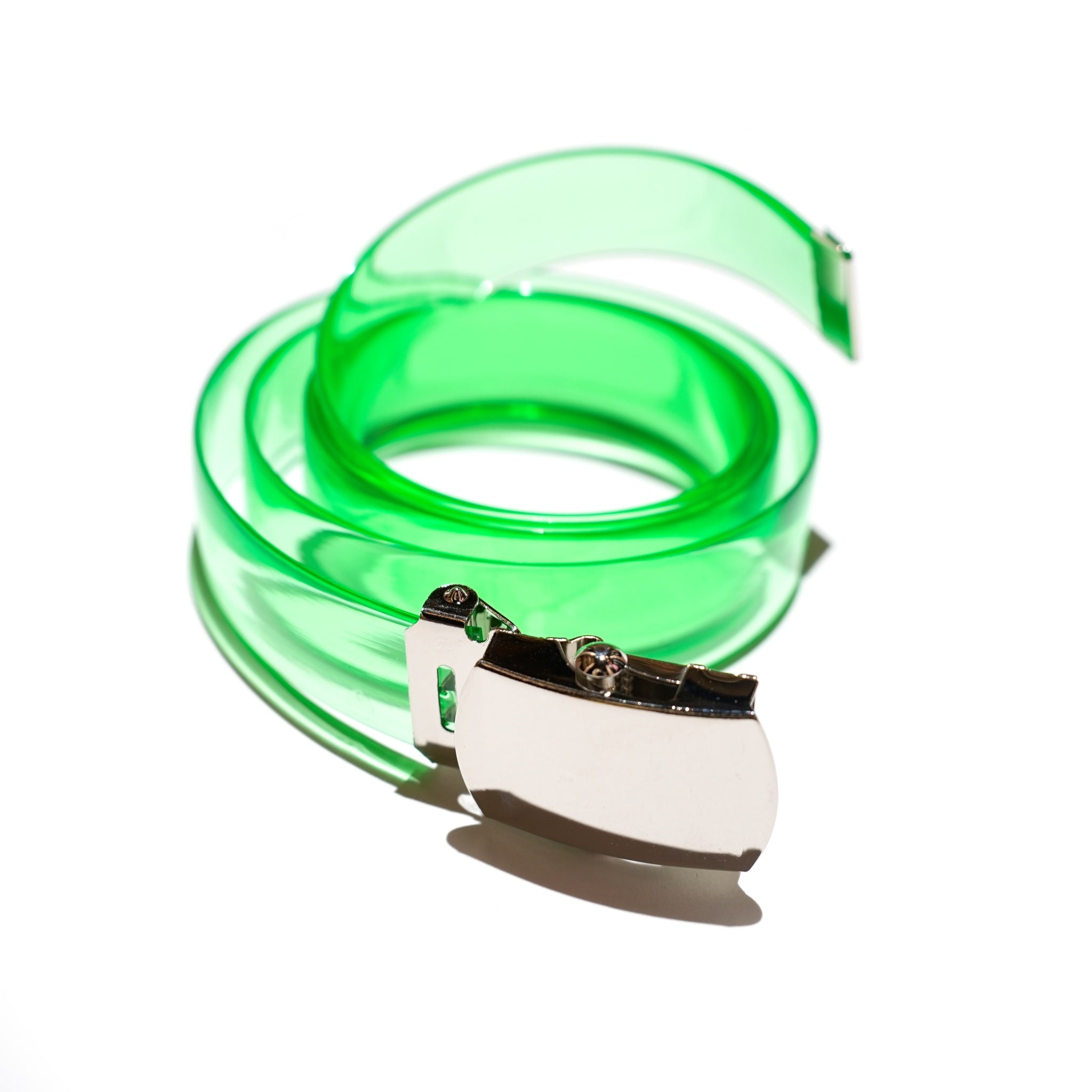 CLEAR LIME |  CLEAR BELT 25mm | 9色展開のクリアベルト | PIKE製 | ネコポス選択可能