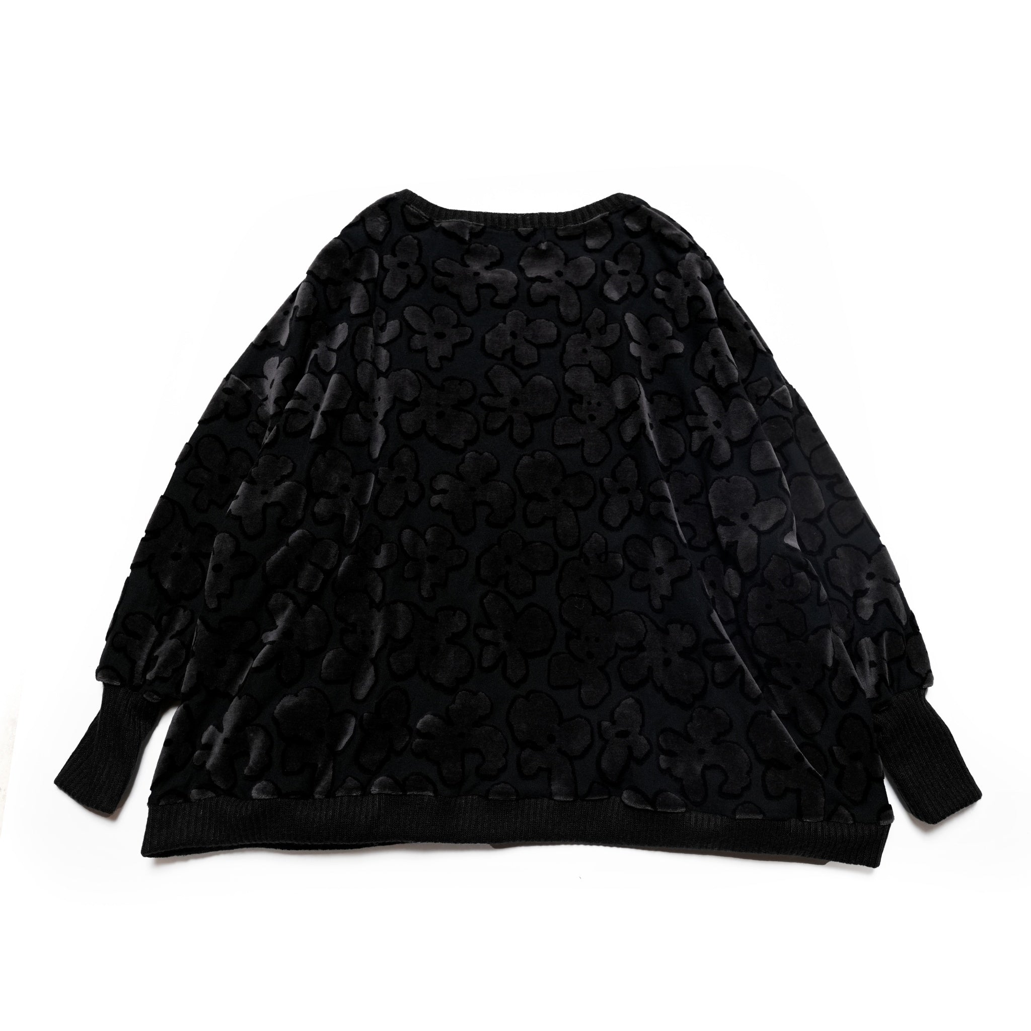 BSD24AW-16_VELOR BK | Flowers JQ Pulover | Color:Velor Bk【BEDSIDEDRAMA_ベッドサイドドラマ】【archive】