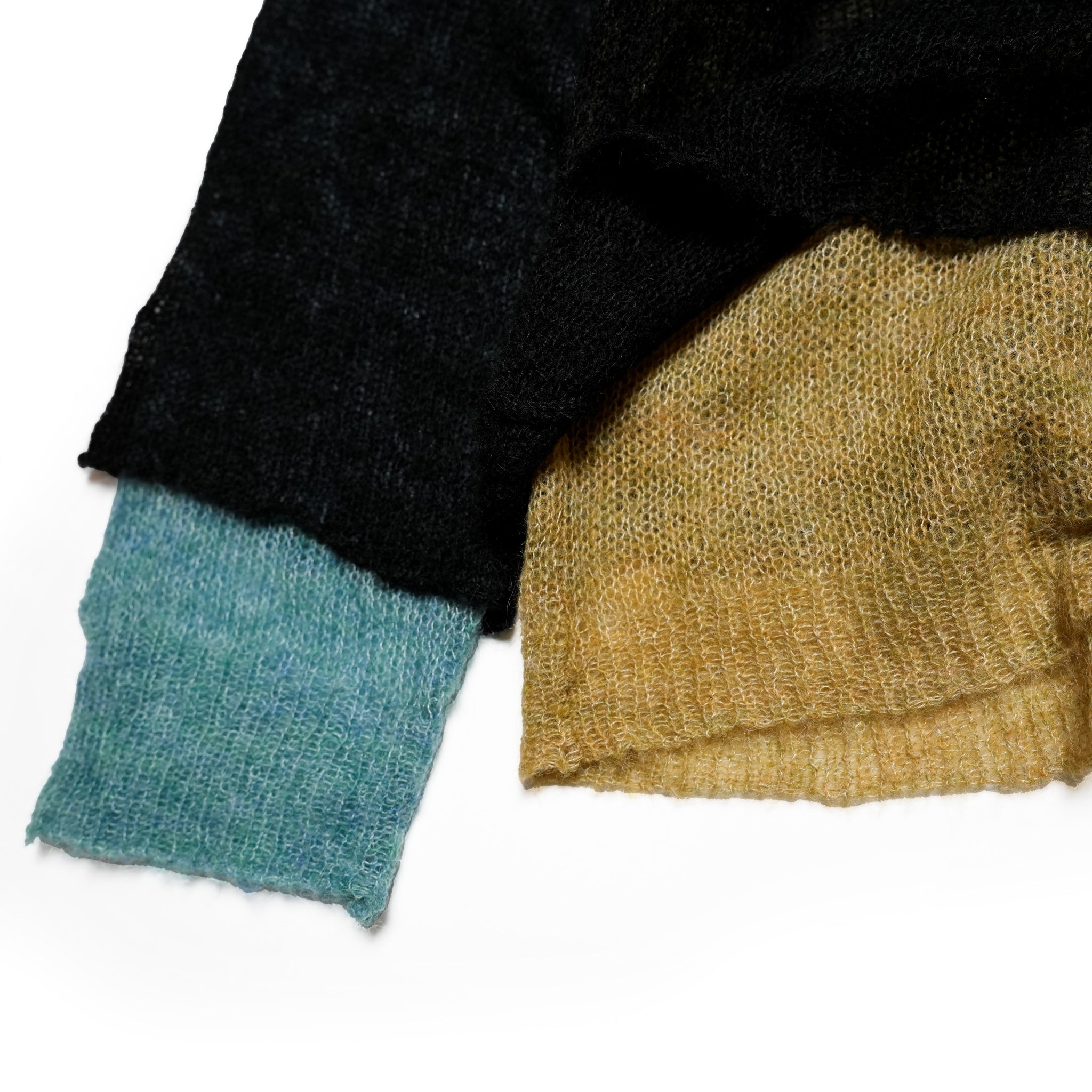 SF24AW-11_BLACK | Mohair Color Layer Knit Sweater | Color:Black【STOF_ストフ】【archive】