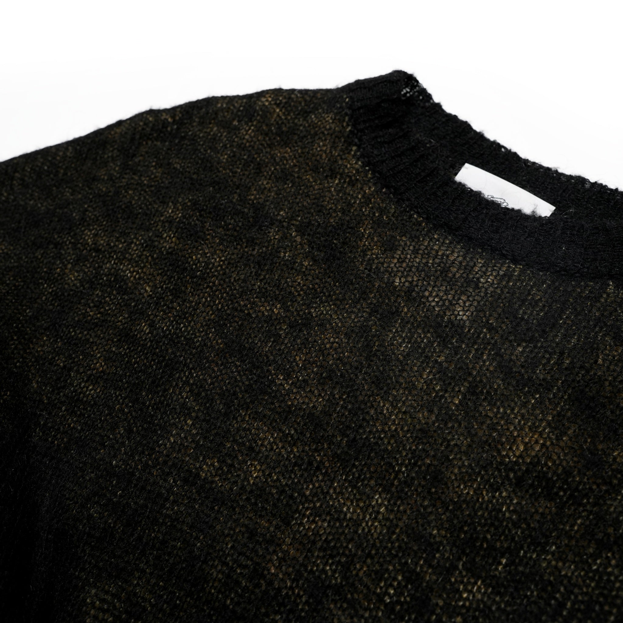 SF24AW-11_BLACK | Mohair Color Layer Knit Sweater | Color:Black【STOF_ストフ】【archive】