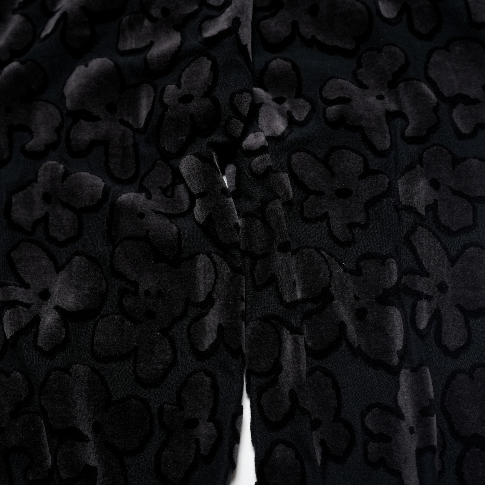 BSD24AW-17_VELOR BK | Flowers JQ Pants | Color:Velor Bk【BEDSIDEDRAMA_ベッドサイドドラマ】【archive】