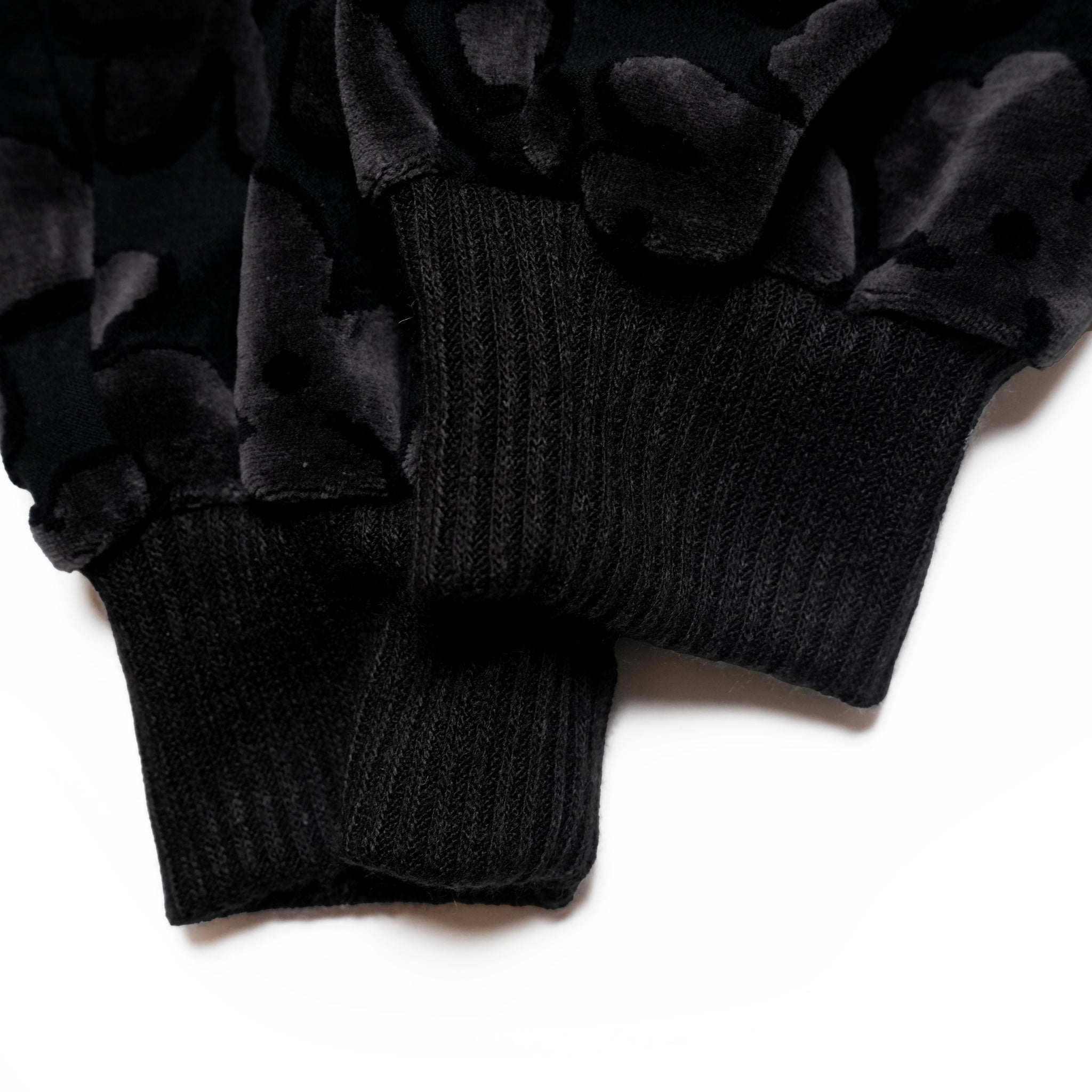 BSD24AW-17_VELOR BK | Flowers JQ Pants | Color:Velor Bk【BEDSIDEDRAMA_ベッドサイドドラマ】【archive】