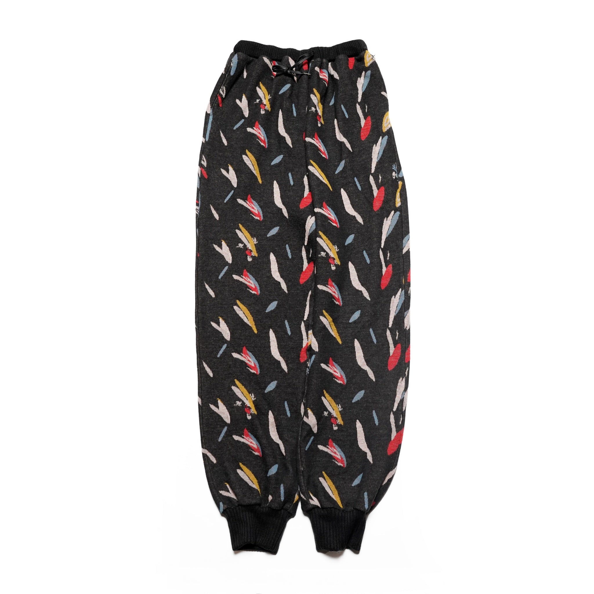 BSD24AW-17_COLOR BK | Flowers JQ Pants | Color:Color Bk【BEDSIDEDRAMA_ベッドサイドドラマ】【archive】