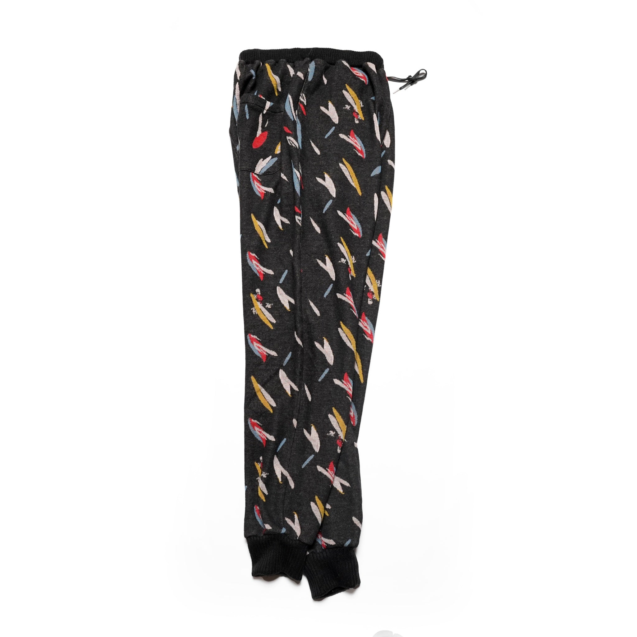 BSD24AW-17_COLOR BK | Flowers JQ Pants | Color:Color Bk【BEDSIDEDRAMA_ベッドサイドドラマ】【archive】