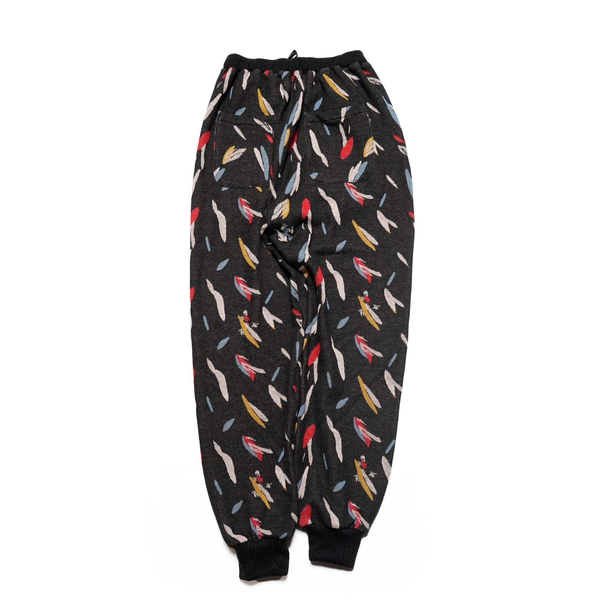 BSD24AW-17_COLOR BK | Flowers JQ Pants | Color:Color Bk【BEDSIDEDRAMA_ベッドサイドドラマ】【archive】
