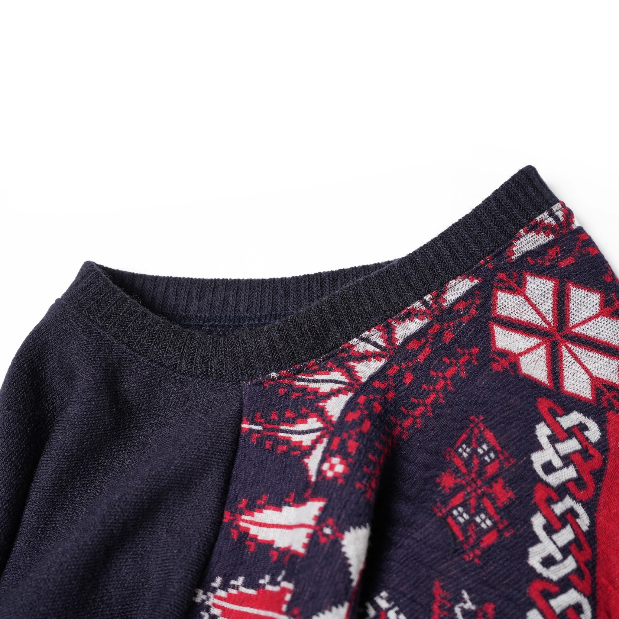 No:SF23AW-22 | Name:Jaquard Wide Pulover | Color:Navy【STOF_ストフ】