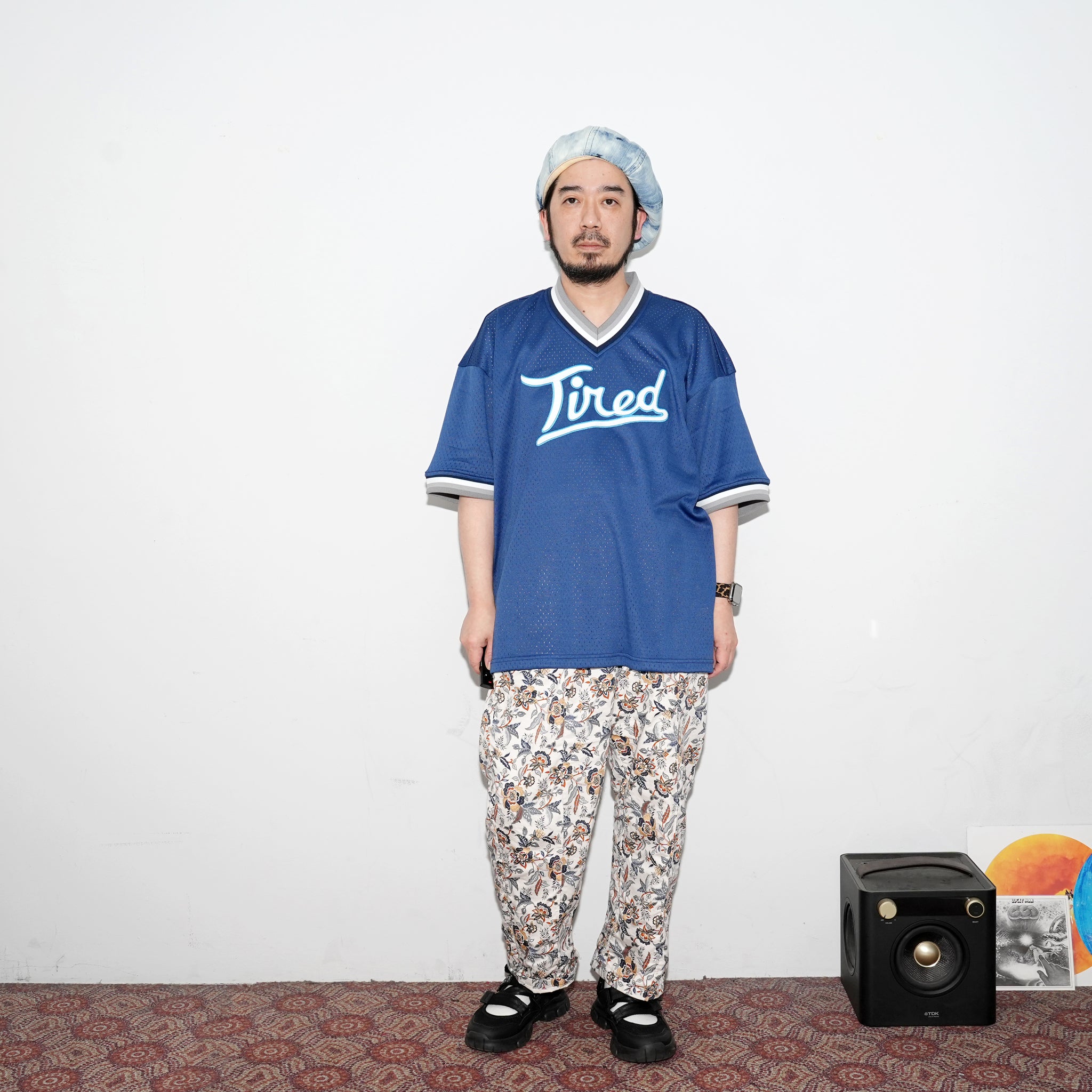 No:TS00131 | Name:ROUNDERS MESH BASEBALL JERSEY | Color:Navy【TIRED_タイレッド】