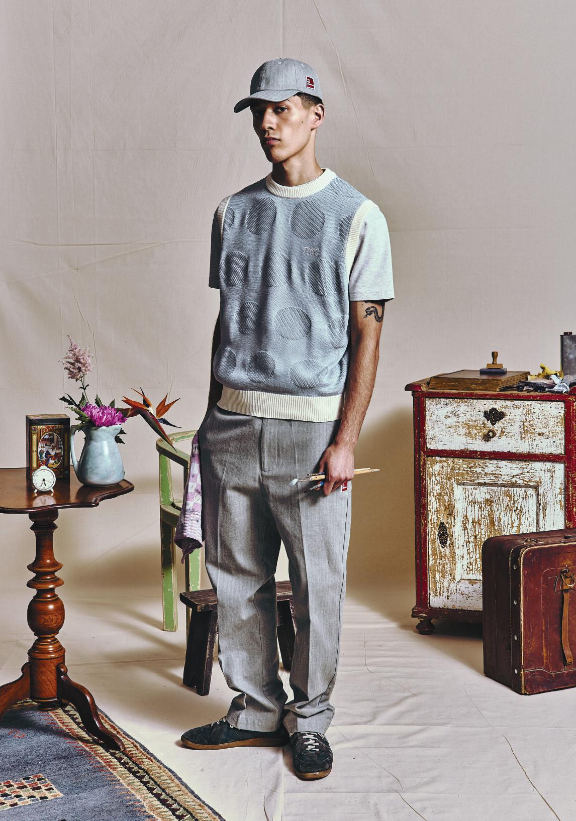 tno-02 | Dots Knit Spencer – Quarry | THE NEW ORIGINALS