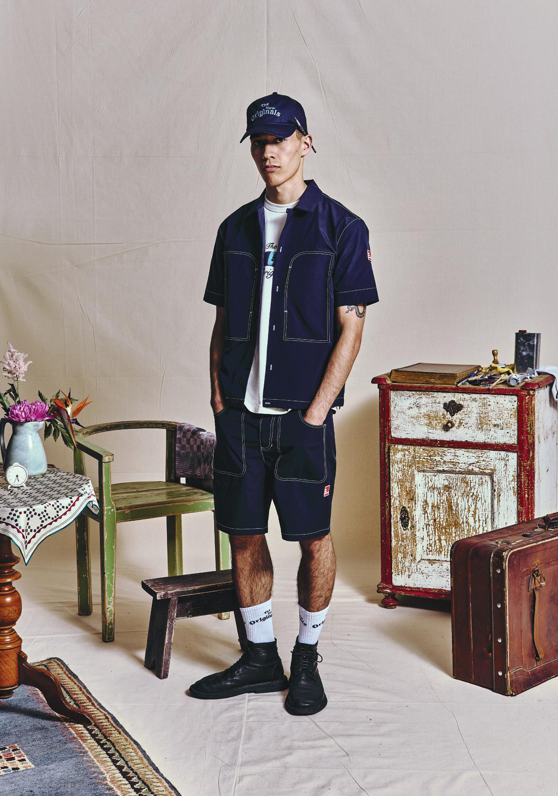 tno-11 | Garage Shorts | Color:Stock Navy【THE NEW ORIGINALS_ザ ニュー オリジナルズ】