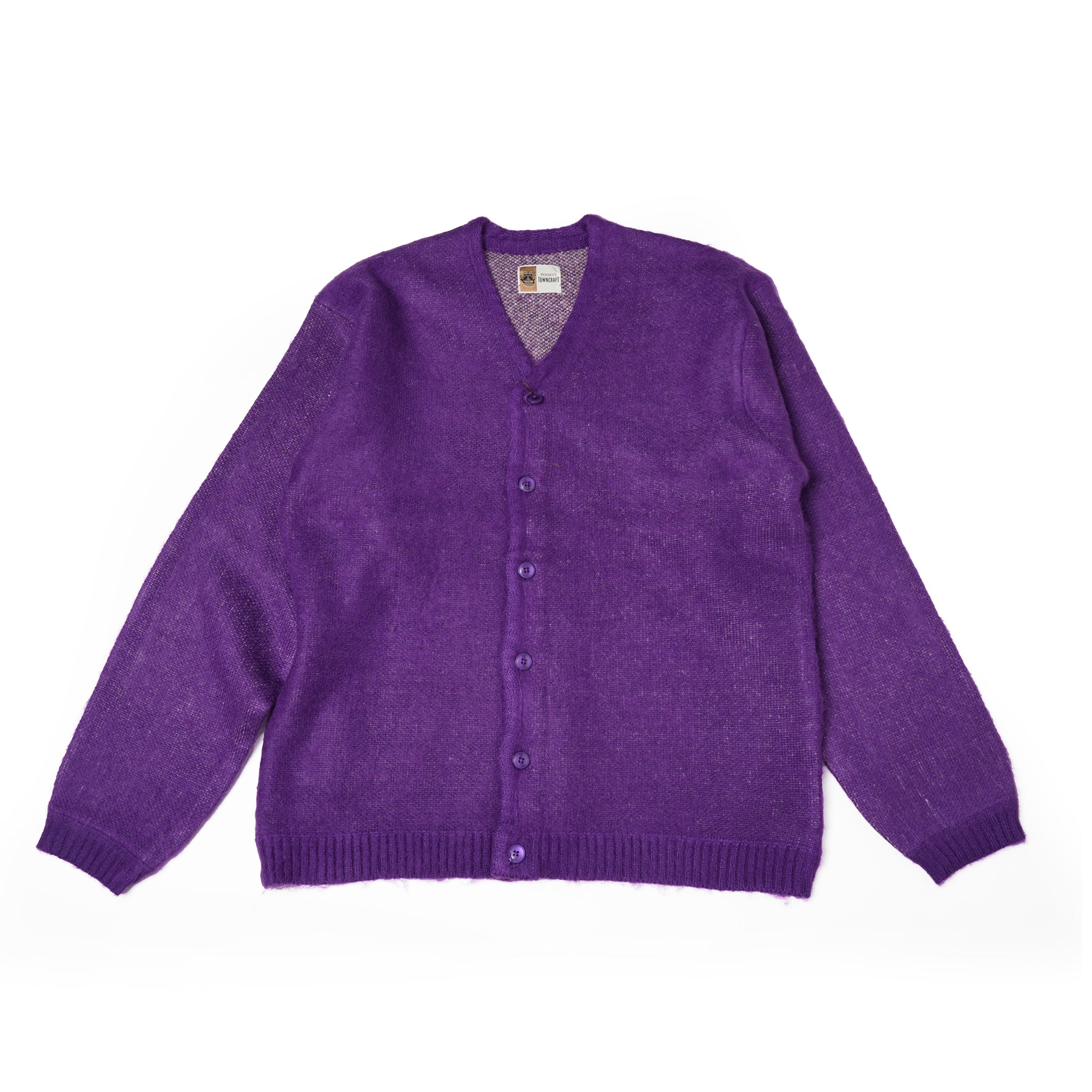 No:tc23f014b | Name:shaggy color cardigan | Color:Purple