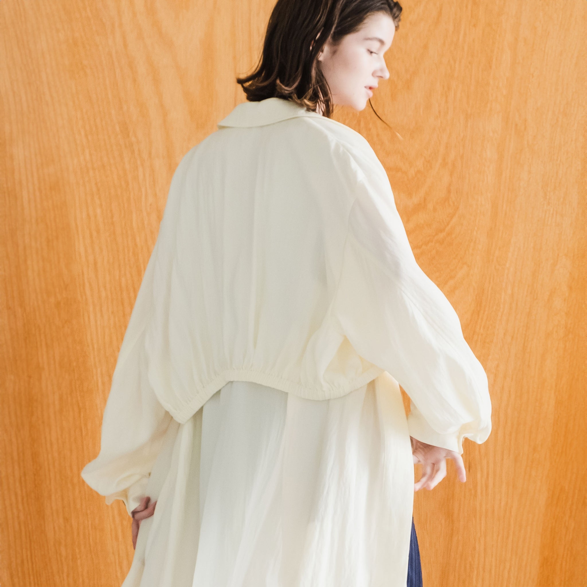 No:WHT24HJK4031 | Name:LAYERED BALLOON COAT | Color:White/Black/Woodland【WHYTO_ホワイト】【入荷予定アイテム・入荷連絡可能】