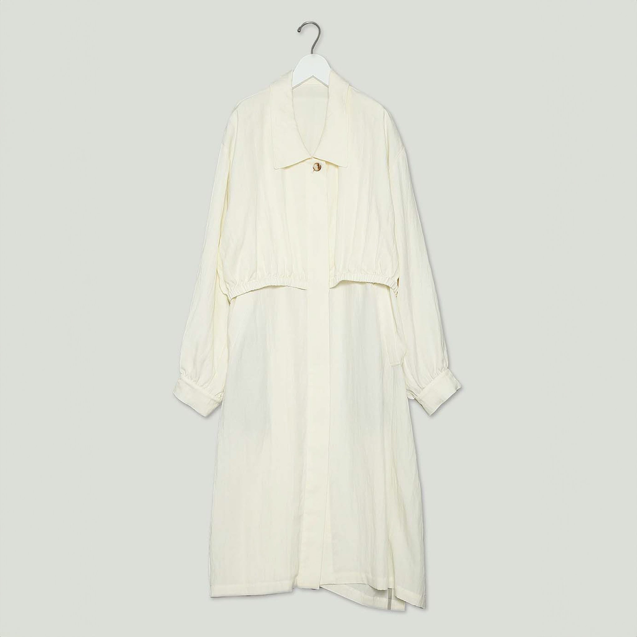 No:WHT24HJK4031 | Name:LAYERED BALLOON COAT | Color:White/Black/Woodland【WHYTO_ホワイト】【入荷予定アイテム・入荷連絡可能】