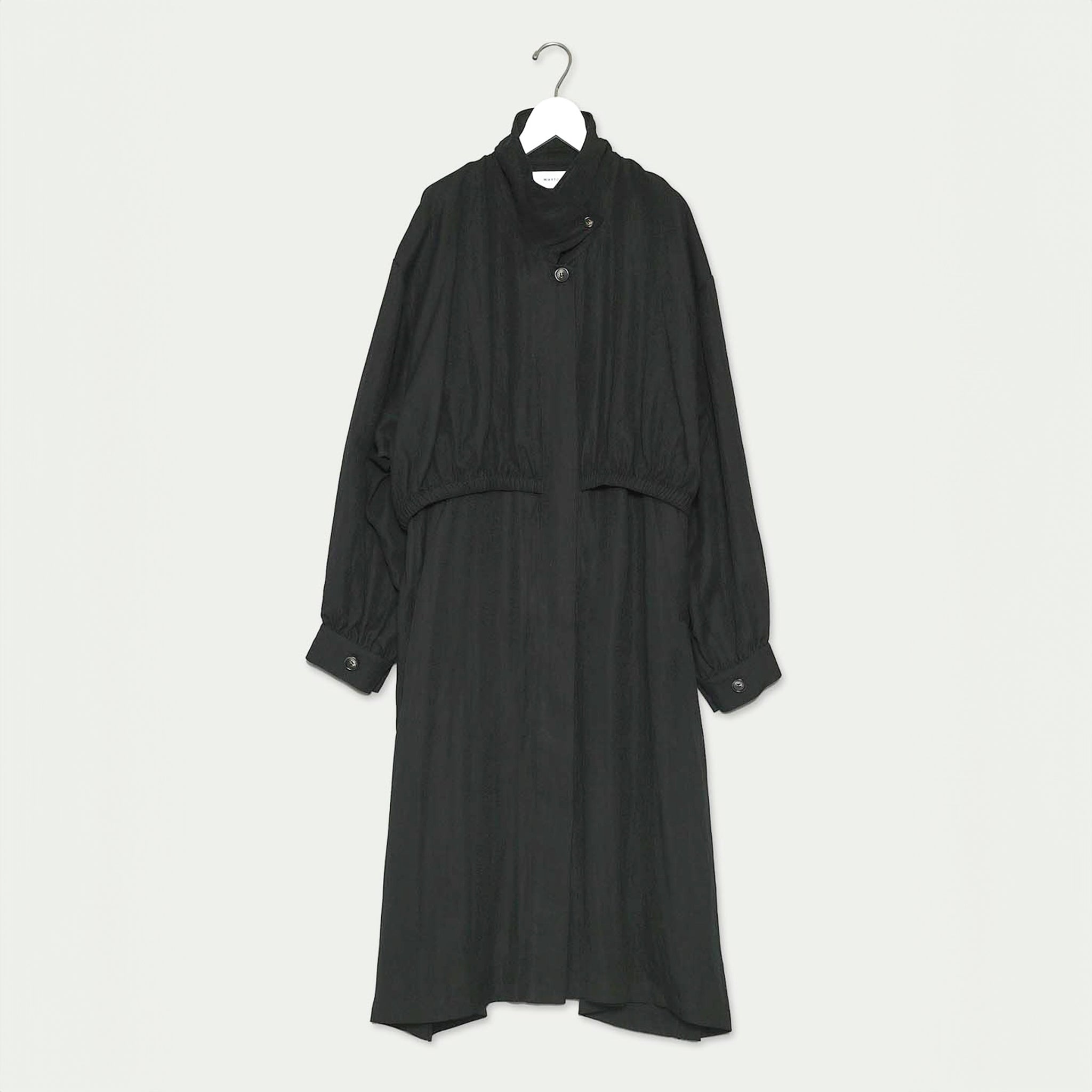 No:WHT24HJK4031 | Name:LAYERED BALLOON COAT | Color:White/Black/Woodland【WHYTO_ホワイト】【入荷予定アイテム・入荷連絡可能】