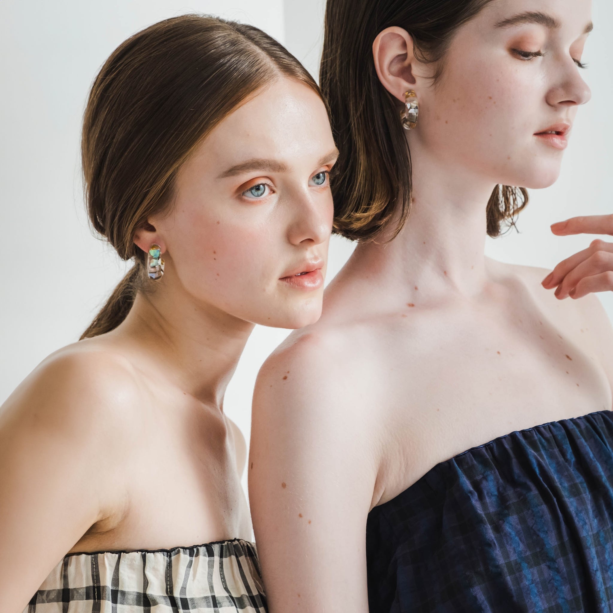 WHT24HOP4050 | CHECK REVERSIBLE DRESS | Color:Off Beige/Black【WHYTO_ホワイト】