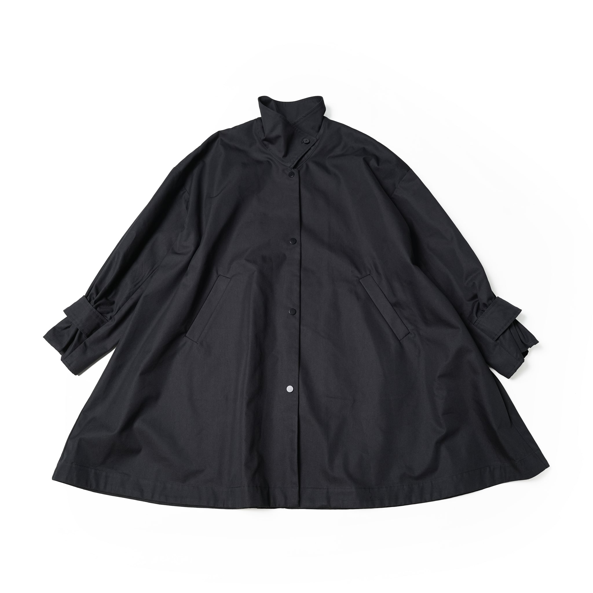 No:WHT23FJK4026_b | Name:Tent Line Coat | Color:Black【WHYTO _ホワイト】