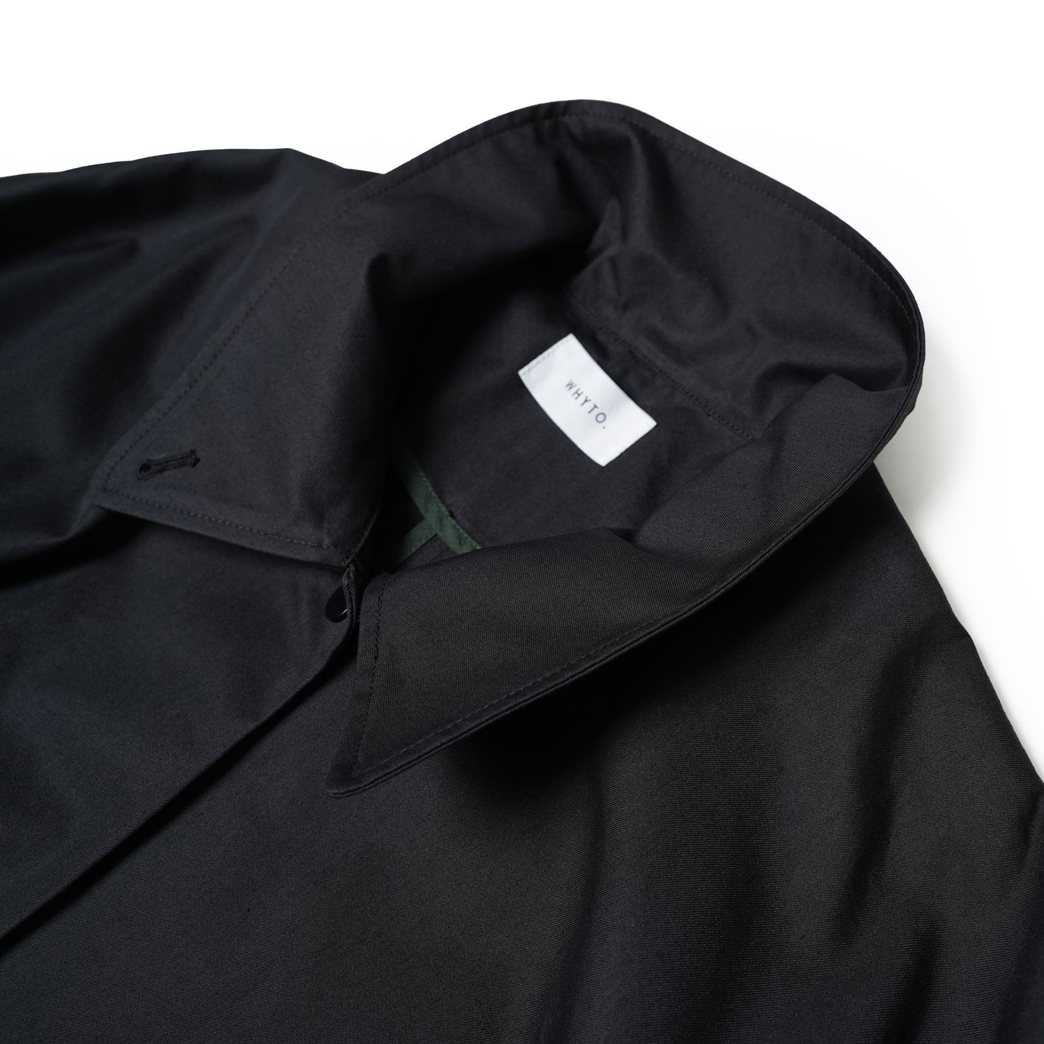 No:WHT23FJK4026_b | Name:Tent Line Coat | Color:Black【WHYTO _ホワイト】