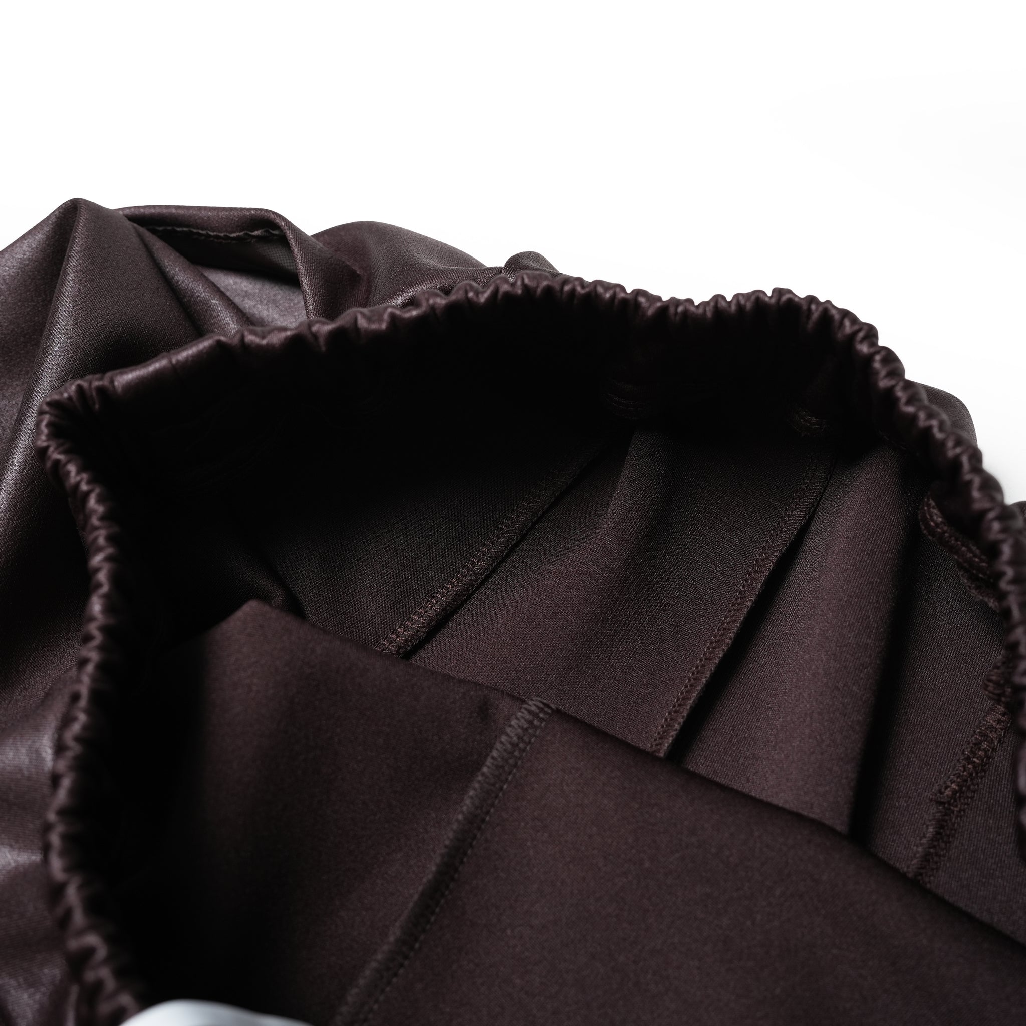 No:WHT23FPT4034 | Name:Leather Like Shirring Jodhpurs | Color:Black/Brown【WHYTO _ホワイト】