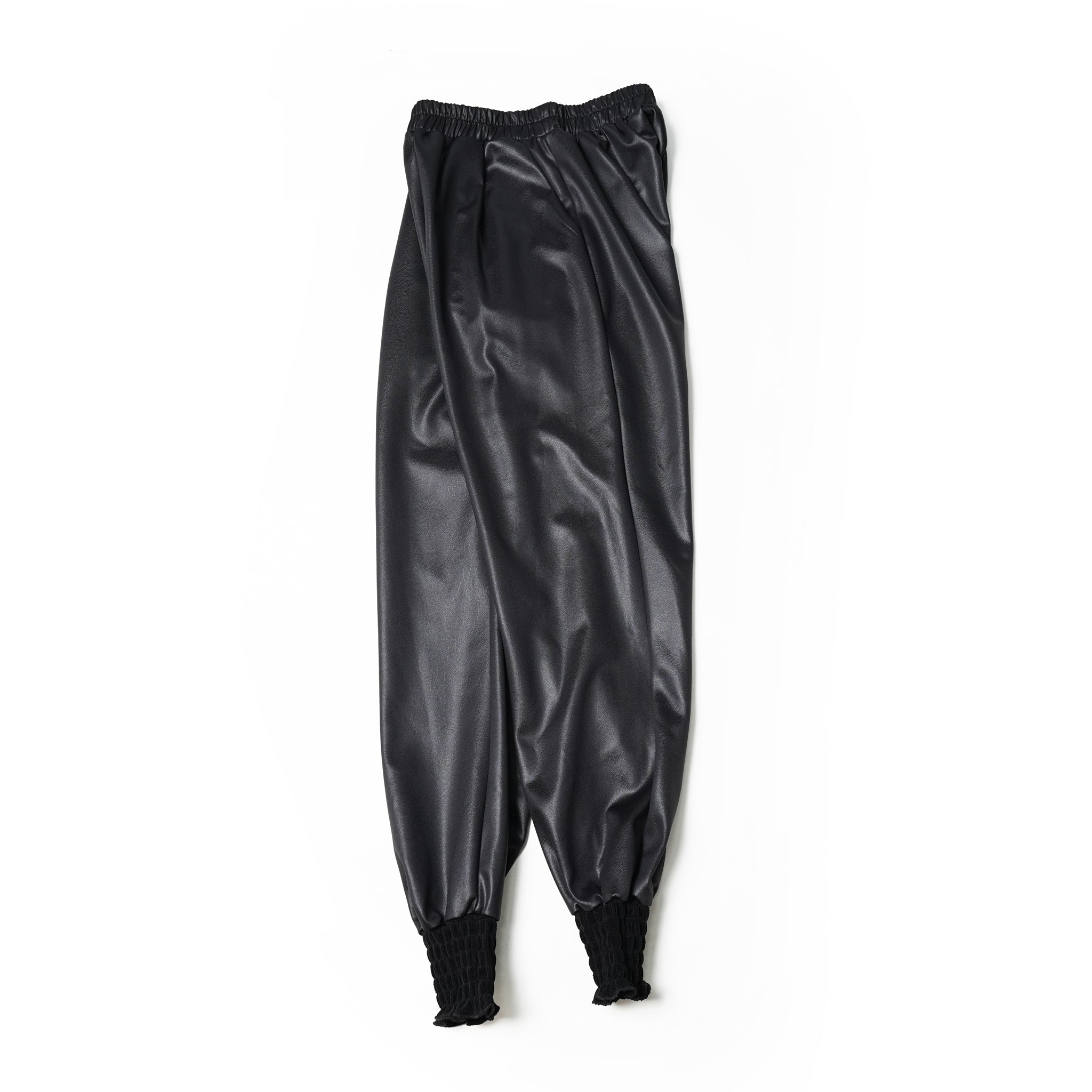 No:WHT23FPT4034 | Name:Leather Like Shirring Jodhpurs | Color:Black/Brown【WHYTO _ホワイト】