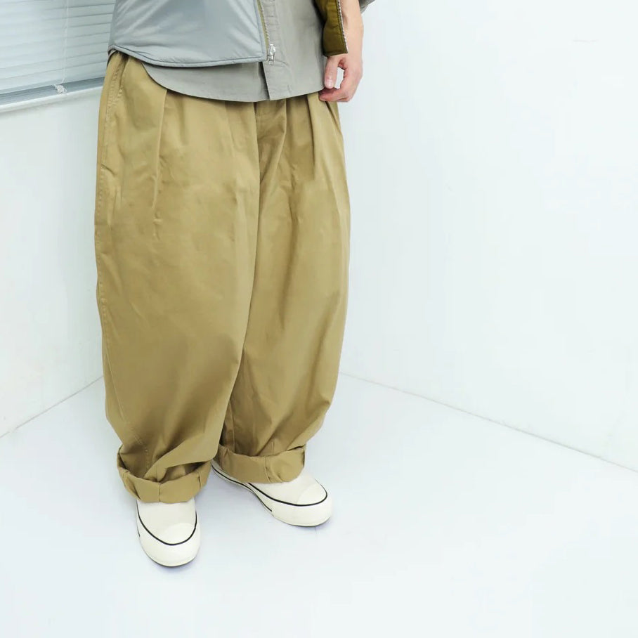 No:#590 | Name:FW23-BIG UNISEX BALLOON PANTS | Color:Khaki | Size:Free【WORKWARE】