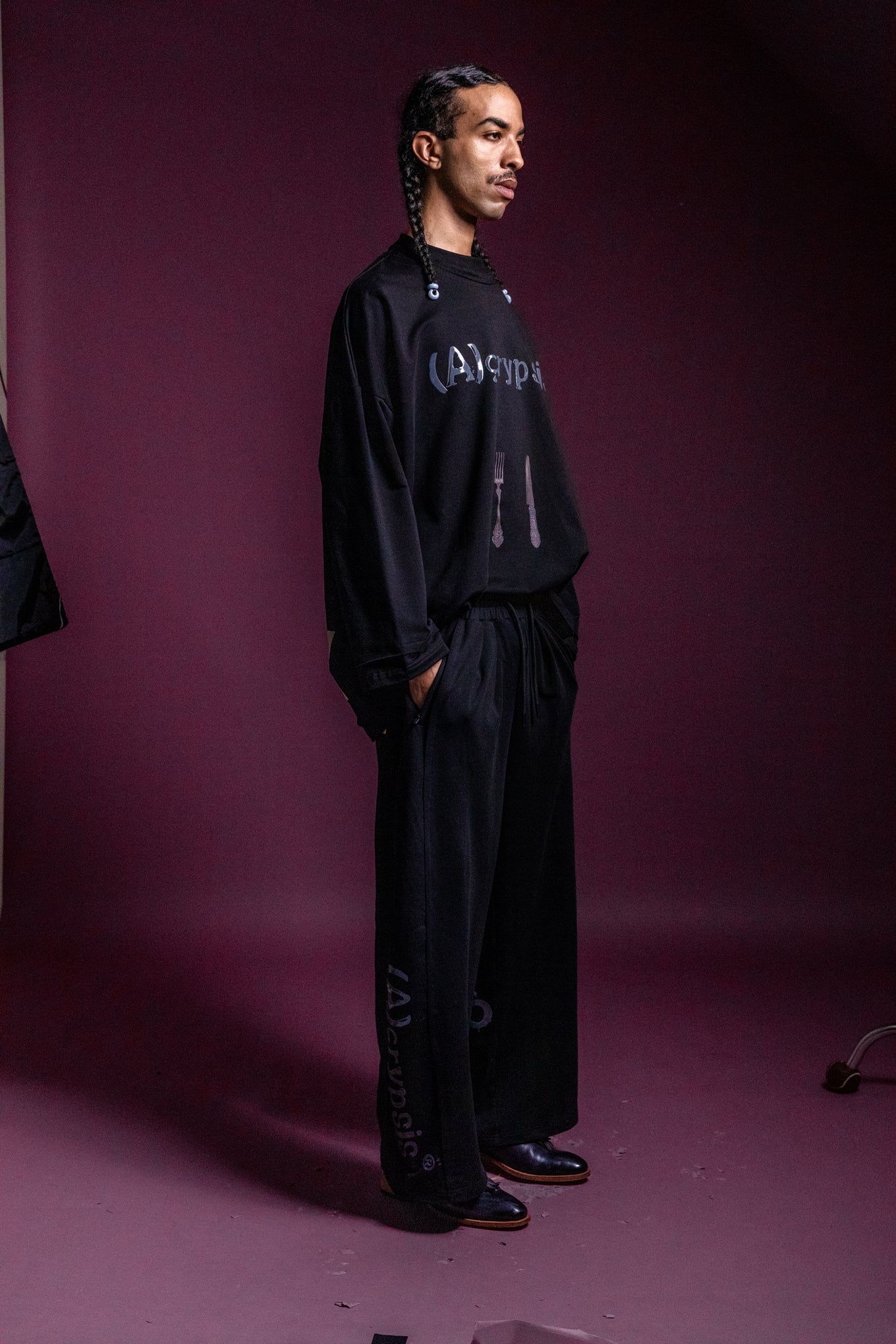 No:SNS23-SP-P01black | Name:2023A/W Tokyo Fashion Week Limited Project / "Koppers Truffle Black Cream" Two Piece Drawstring Pants | Color:Black【SEIVSON_セイブソン】【(A)crypsis_エイクライプシス】【archive】
