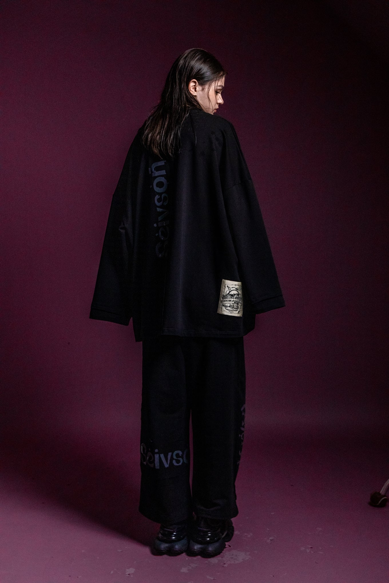 No:SNS23-SP-P01black | Name:2023A/W Tokyo Fashion Week Limited Project / "Koppers Truffle Black Cream" Two Piece Drawstring Pants | Color:Black【SEIVSON_セイブソン】【(A)crypsis_エイクライプシス】【archive】
