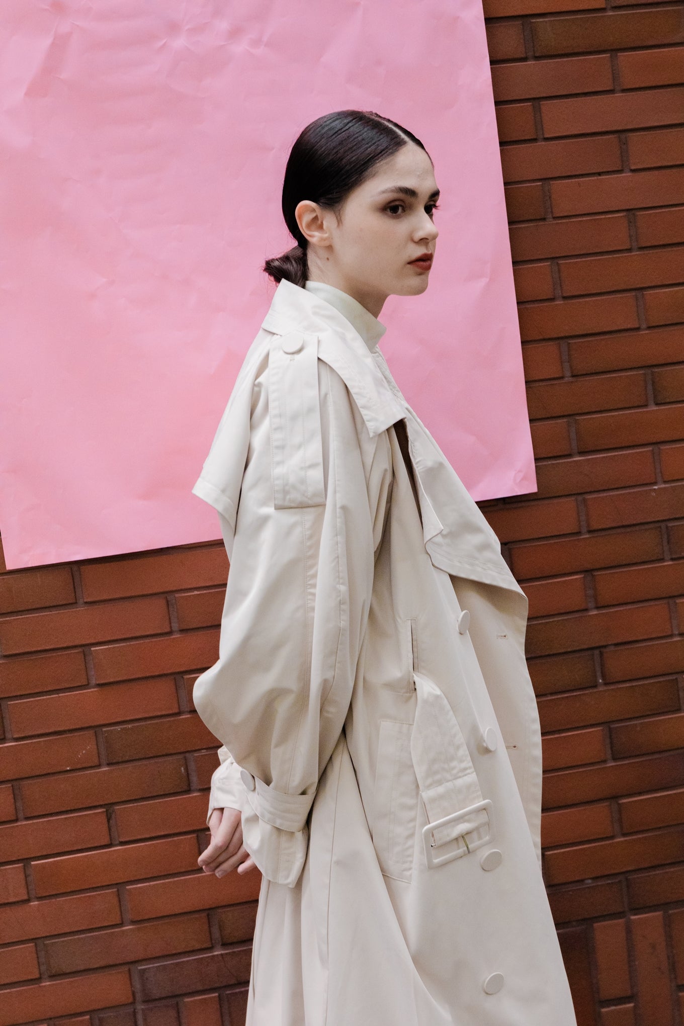 No:SNS23-C01_mf | Name:Seivson x dearruigallery Spring/Summer Show Edition " Classic Cocoon Triple Wear Waterproof Windbreaker " Fashion Matte White | 【SEIVSON_セイブソン】【archive】