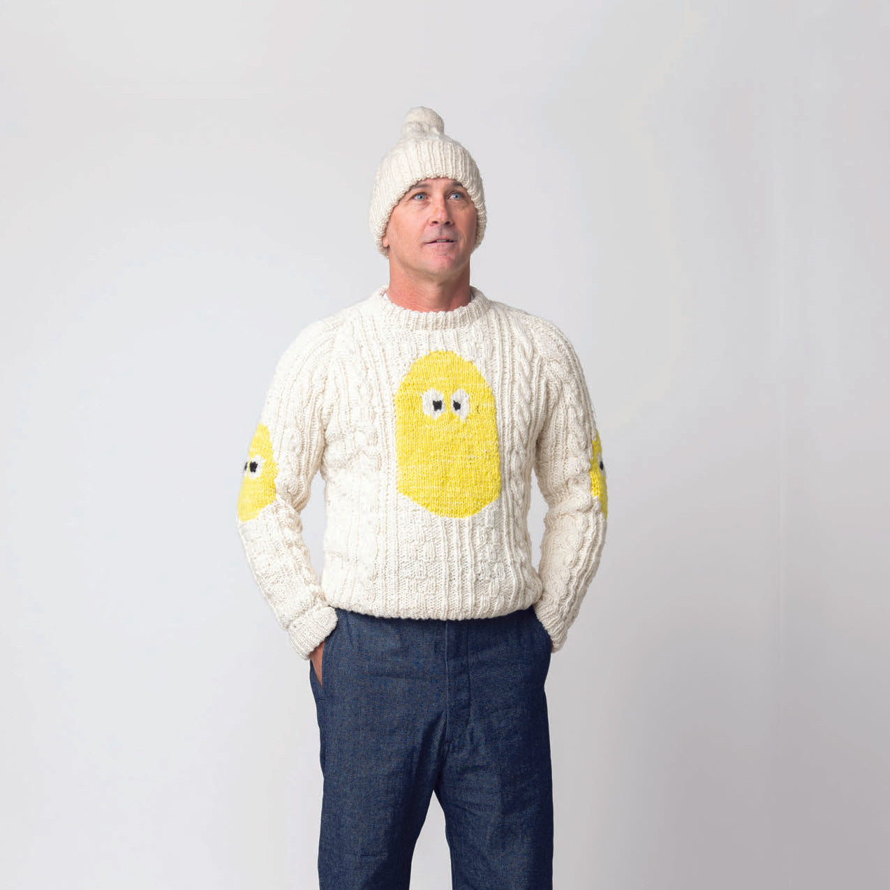 CHS82-01 | Avocado Fisherman Pullover | Color:Ivory X Canary【CHAMULA_チャムラ】【MONITALY_モニタリー】【archive】