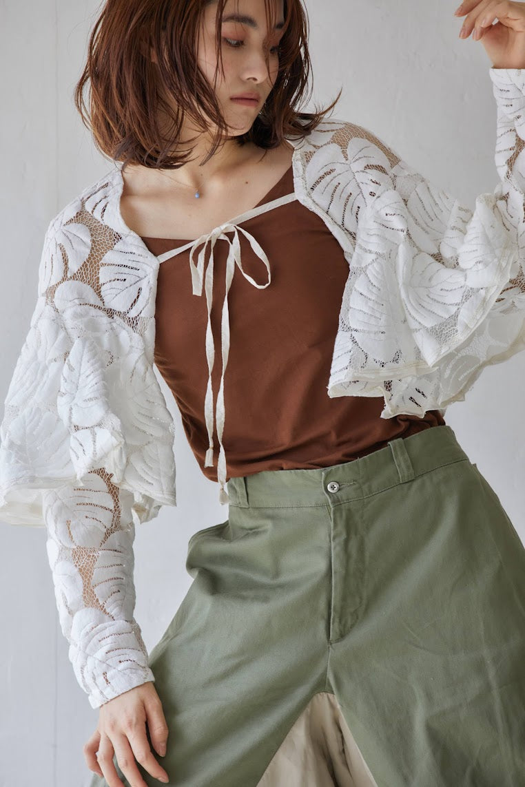 ボタニカルレースボレロ – Wht/Blk | REHERSALL