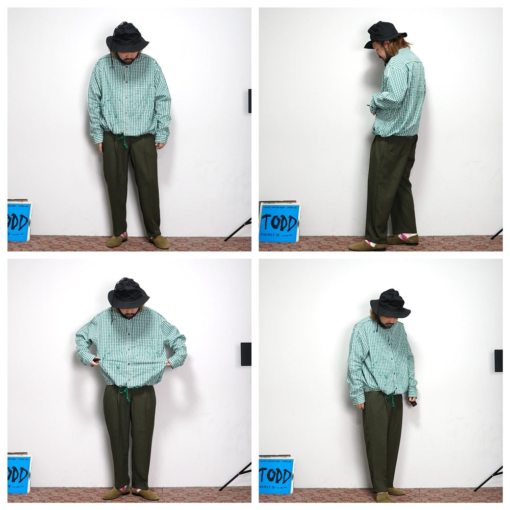 No:voo-1040 | Name:JAGGED PAINT SHACKET | Color:GREEN | Size-Q/K【VOO】-VOO-ADDICTION FUKUOKA