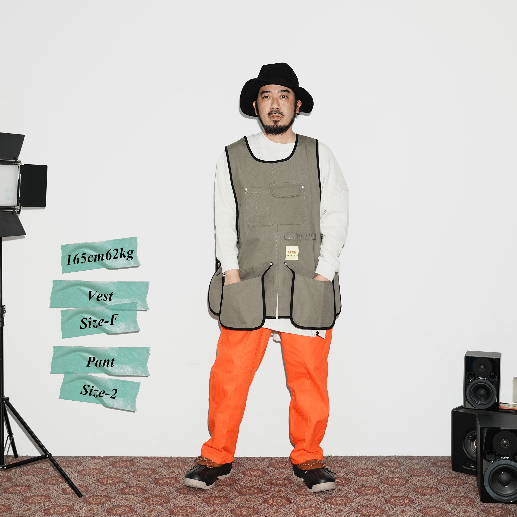 K-123N | アウトドアエプロン | Color:KH/BK BK/BK CA/CA【ROOMS_ルームス】