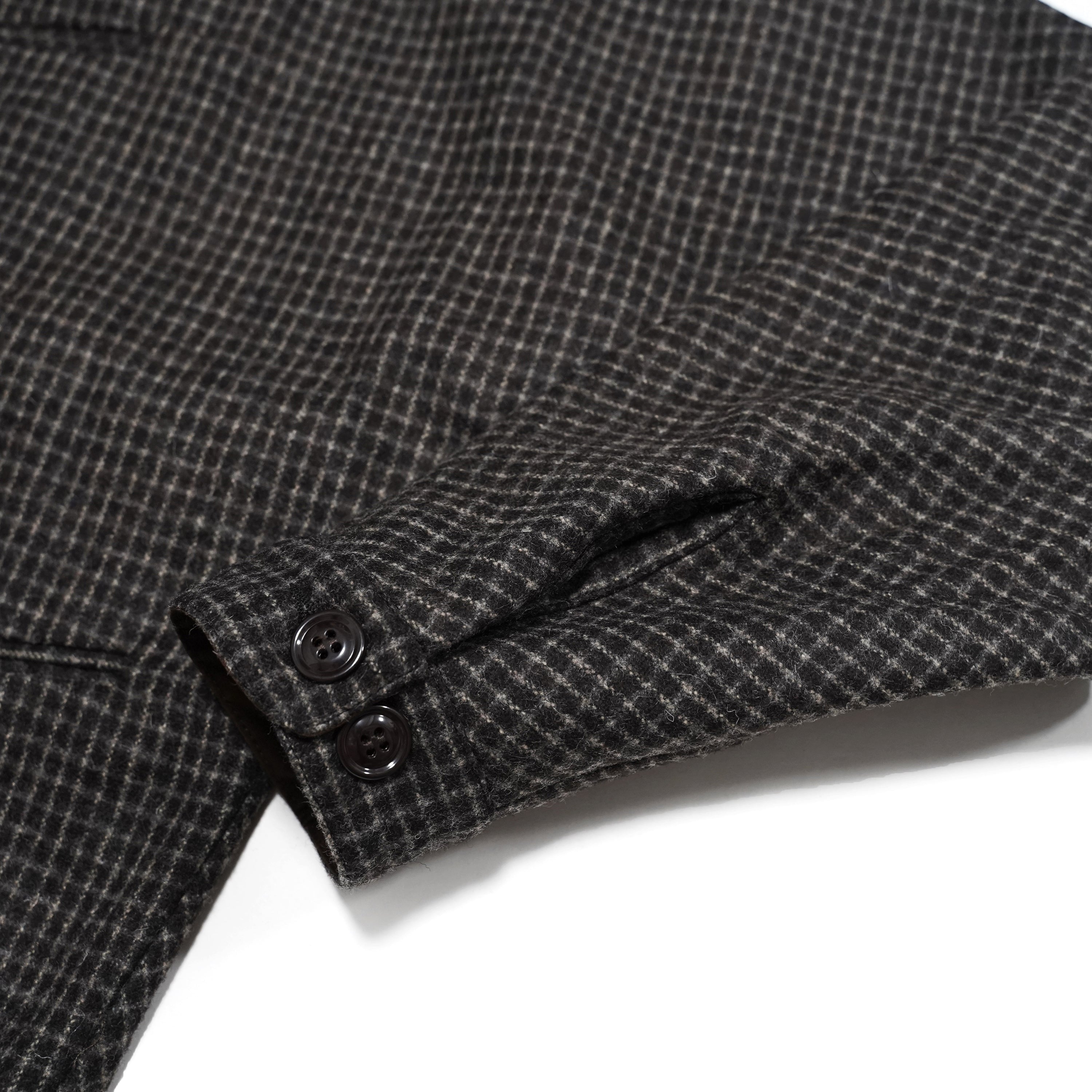 No:M28019 | Name:Dolman Blazer | Color:Wool Flannel Plaid Dk.Brown | Style: 【MONITALY】-MONITALY-ADDICTION FUKUOKA