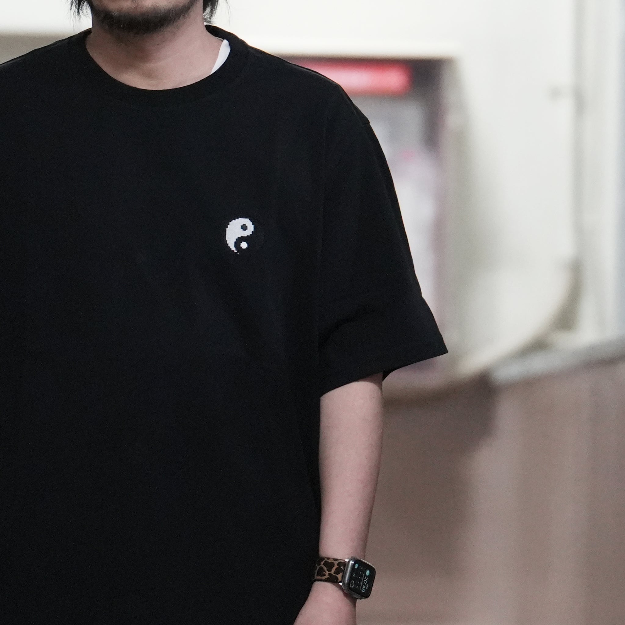 No:TSO-B-ES-YINYANG/BP | Name:yin yang OVERSIZE T-SHIRT - BRICKTOWN_The Classics Mix of Pixel Arts | Color:Black | Size:S/M/L【BRICKTOWN_ブリックタウン】【archive】