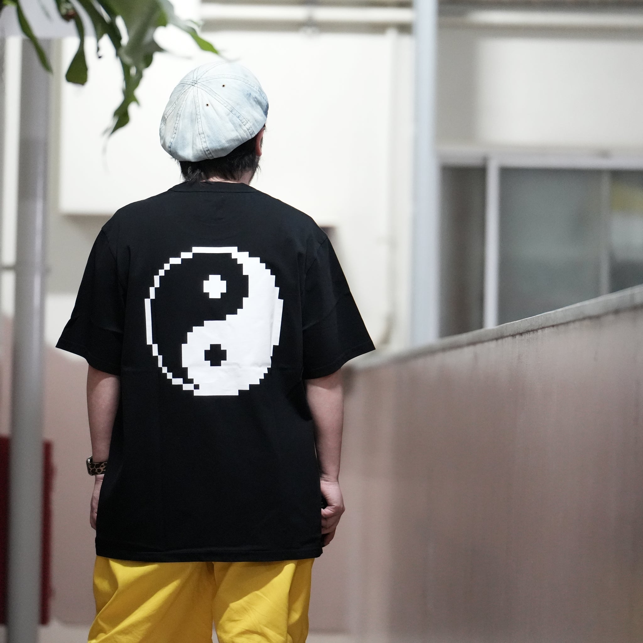 No:TSO-B-ES-YINYANG/BP | Name:yin yang OVERSIZE T-SHIRT - BRICKTOWN_The Classics Mix of Pixel Arts | Color:Black | Size:S/M/L【BRICKTOWN_ブリックタウン】【archive】