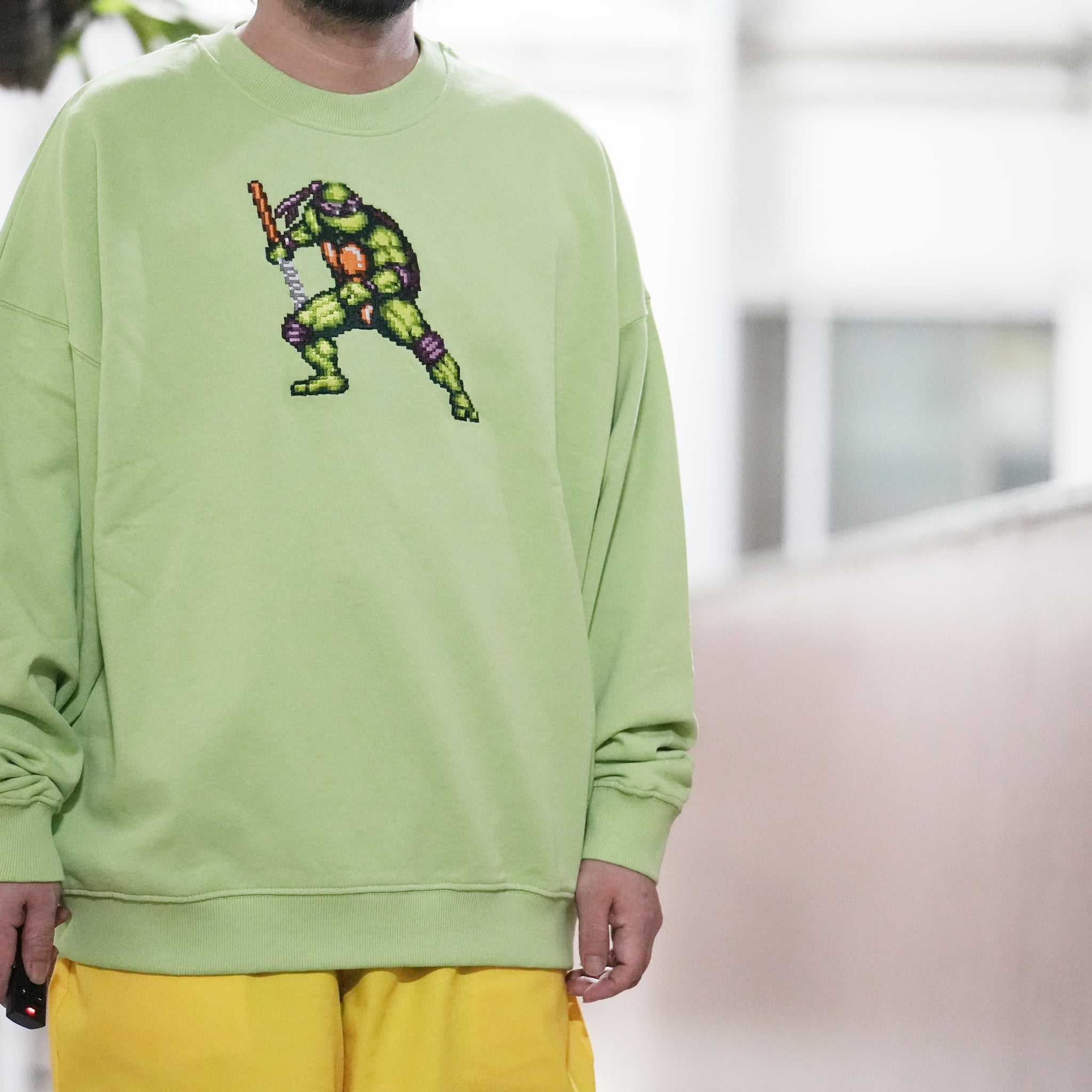 No:SS-V-EB-FIGHTINGTURTLE | Name:DONATELLO SWEAT-SHIRT - BRICKTOWN X TMNT ™ | Color:Green Shell | Size:S/M/L【BRICKTOWN_ブリックタウン】