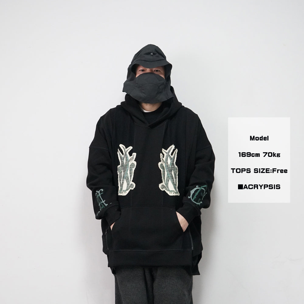 No:ACRS22-T01 | Name:MANDRAGORA HOODIE | Color:Black | Size:Free【(A)CRYPSIS®】【SEIVSON_セイヴソン】
