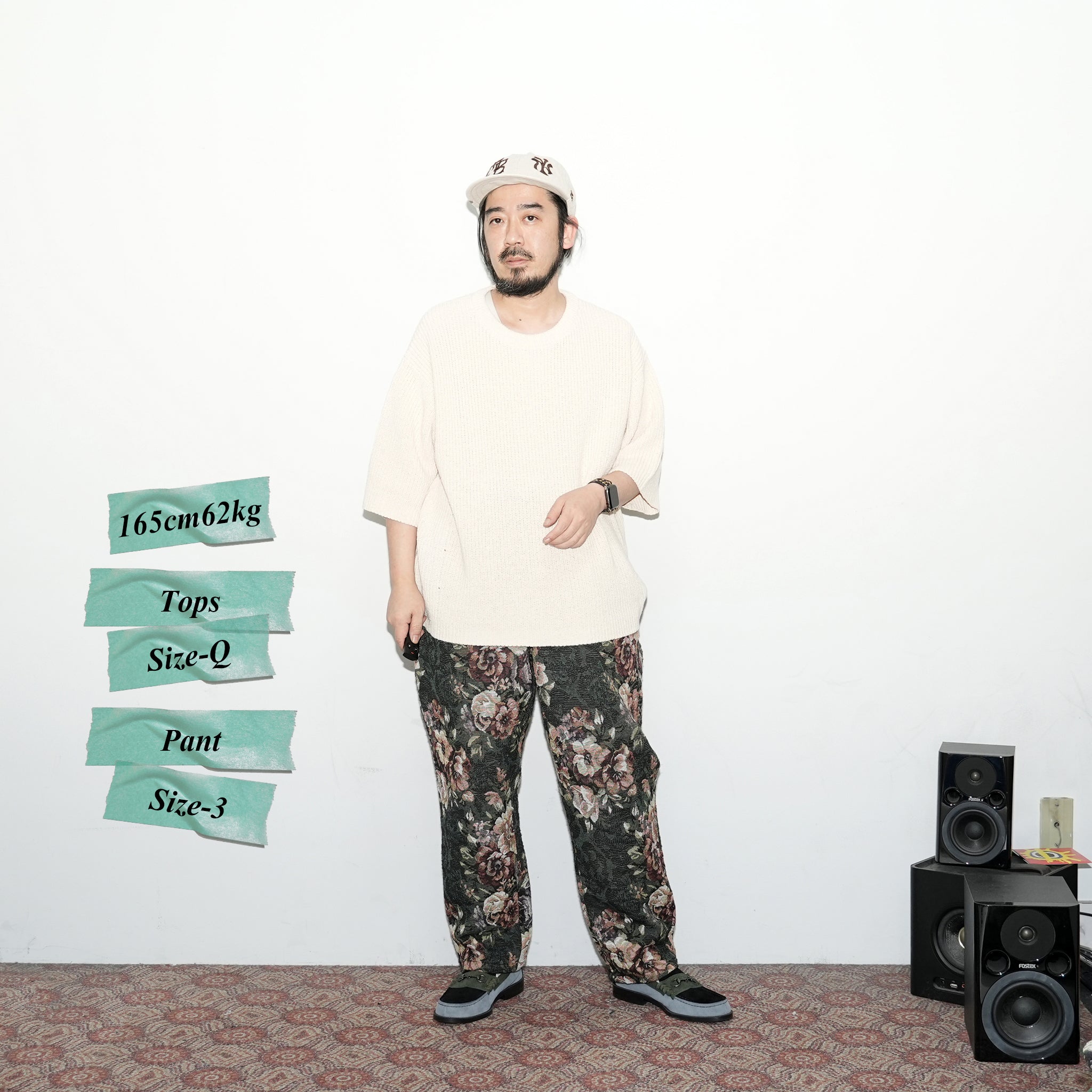 No:VOO-1127 | Name:SPEKNIT 3/5 | Color:Natural/Orange/Sumi Black【VOO_ヴォー】【archive】