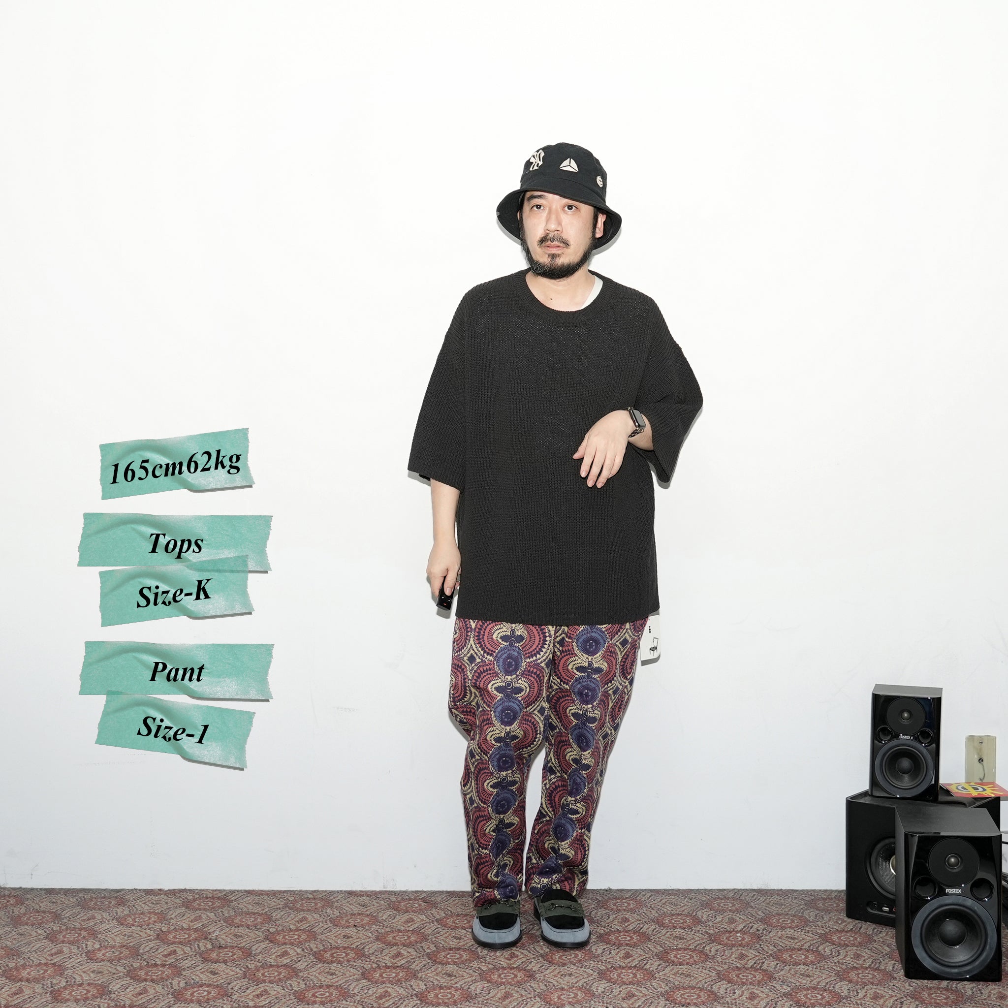 No:VOO-1127 | Name:SPEKNIT 3/5 | Color:Natural/Orange/Sumi Black【VOO_ヴォー】【archive】