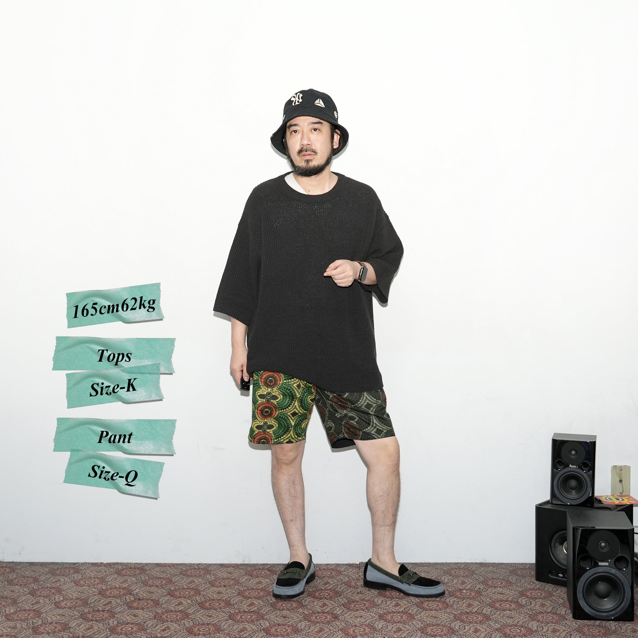 No:VOO-1127 | Name:SPEKNIT 3/5 | Color:Natural/Orange/Sumi Black【VOO_ヴォー】【archive】