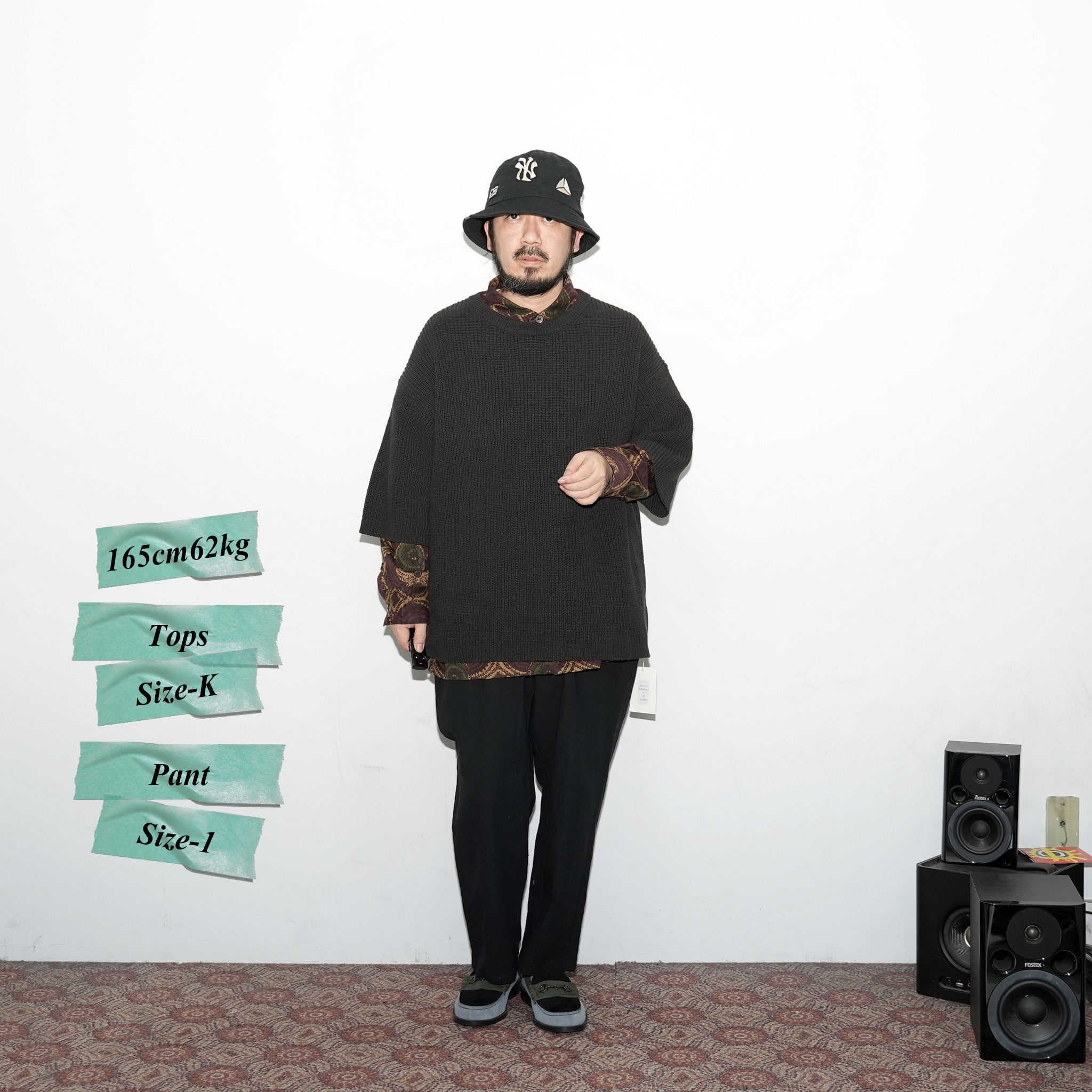 No:VOO-1127 | Name:SPEKNIT 3/5 | Color:Natural/Orange/Sumi Black【VOO_ヴォー】【archive】