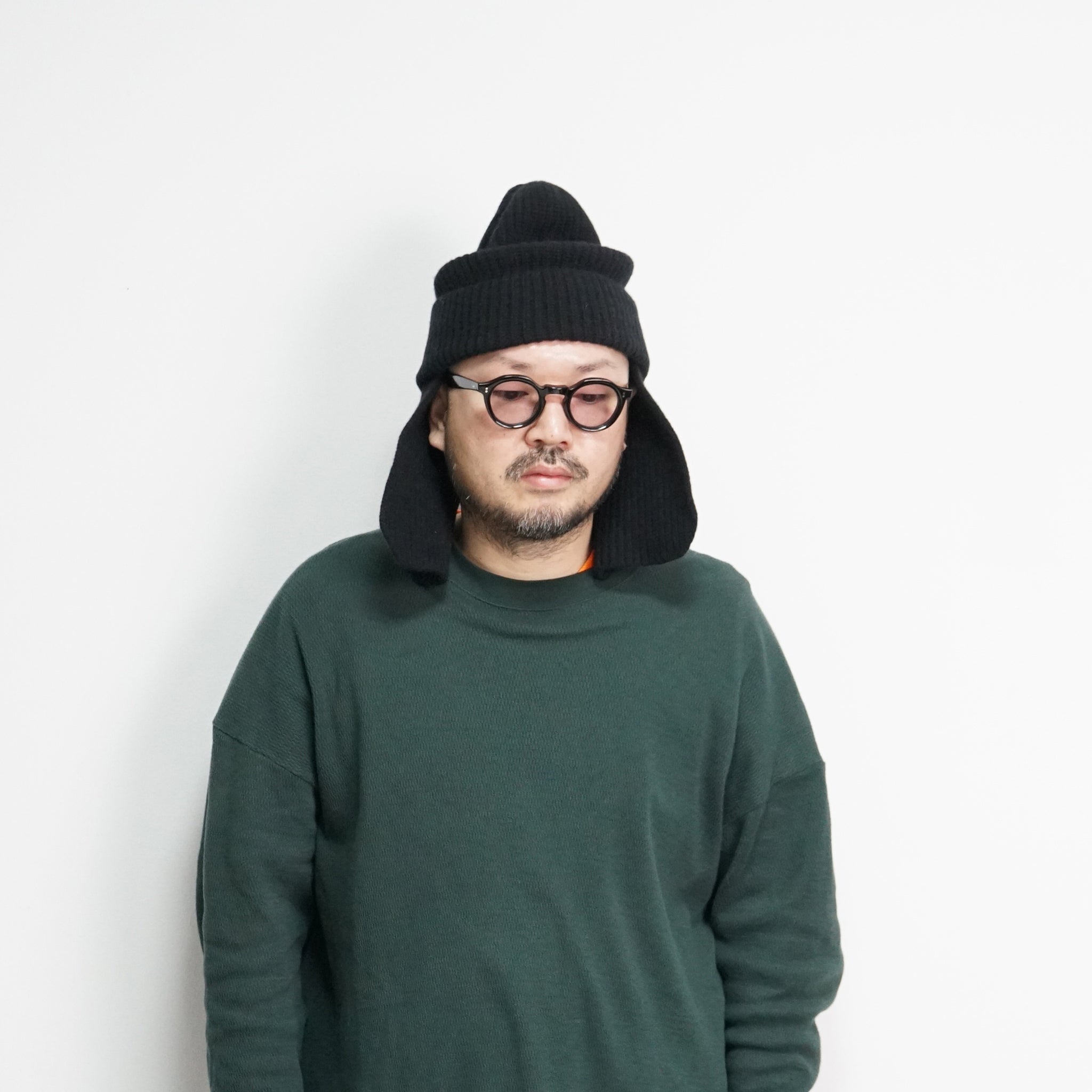 Ear Tab Knit Watch – Black/Gray/O.White | RACAL【ネコポス選択可能】