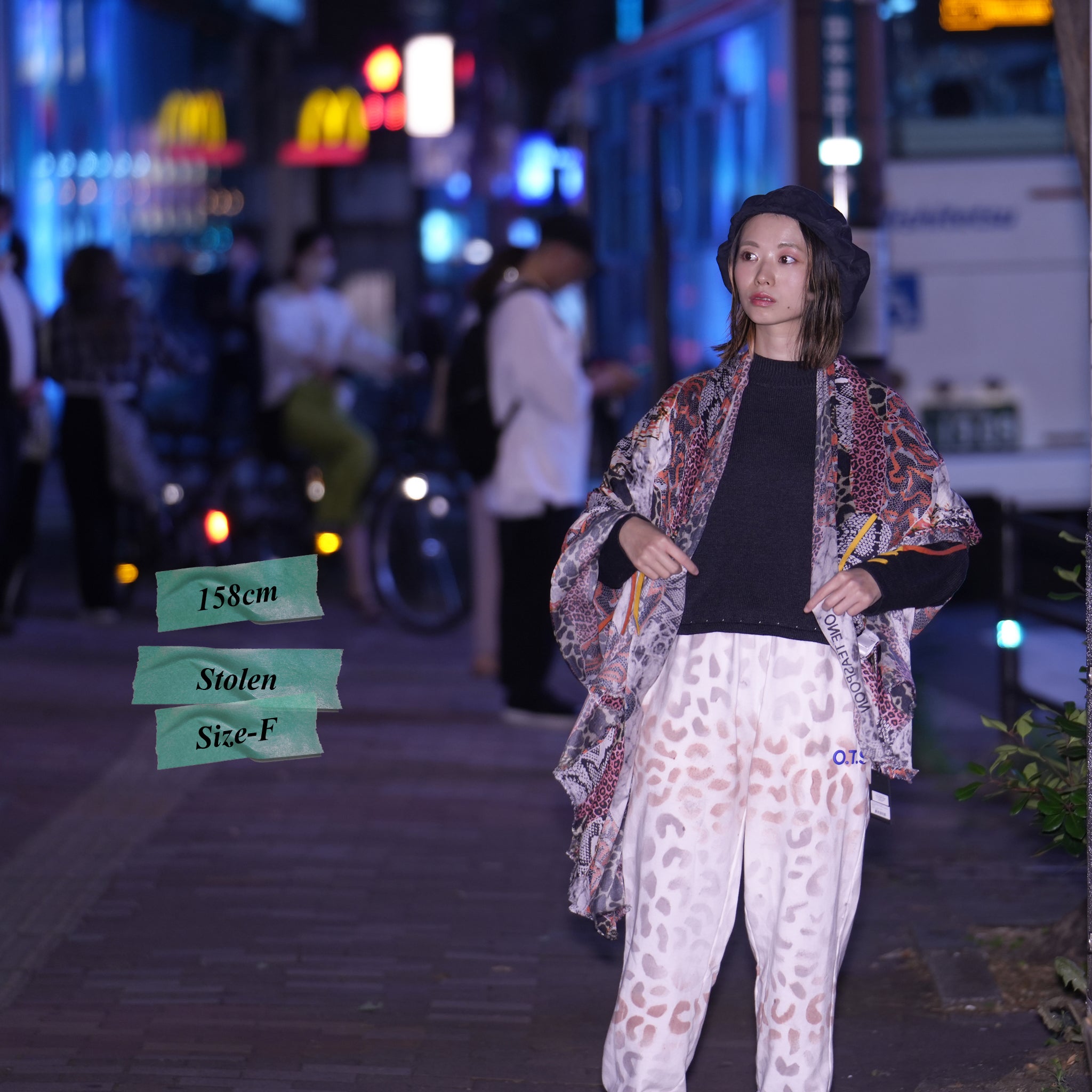 No:25135 | Name:Misfit Jungle Scarf | Color:Grey Pink【ONE TEASPOON_ワンティースプーン】【archive】