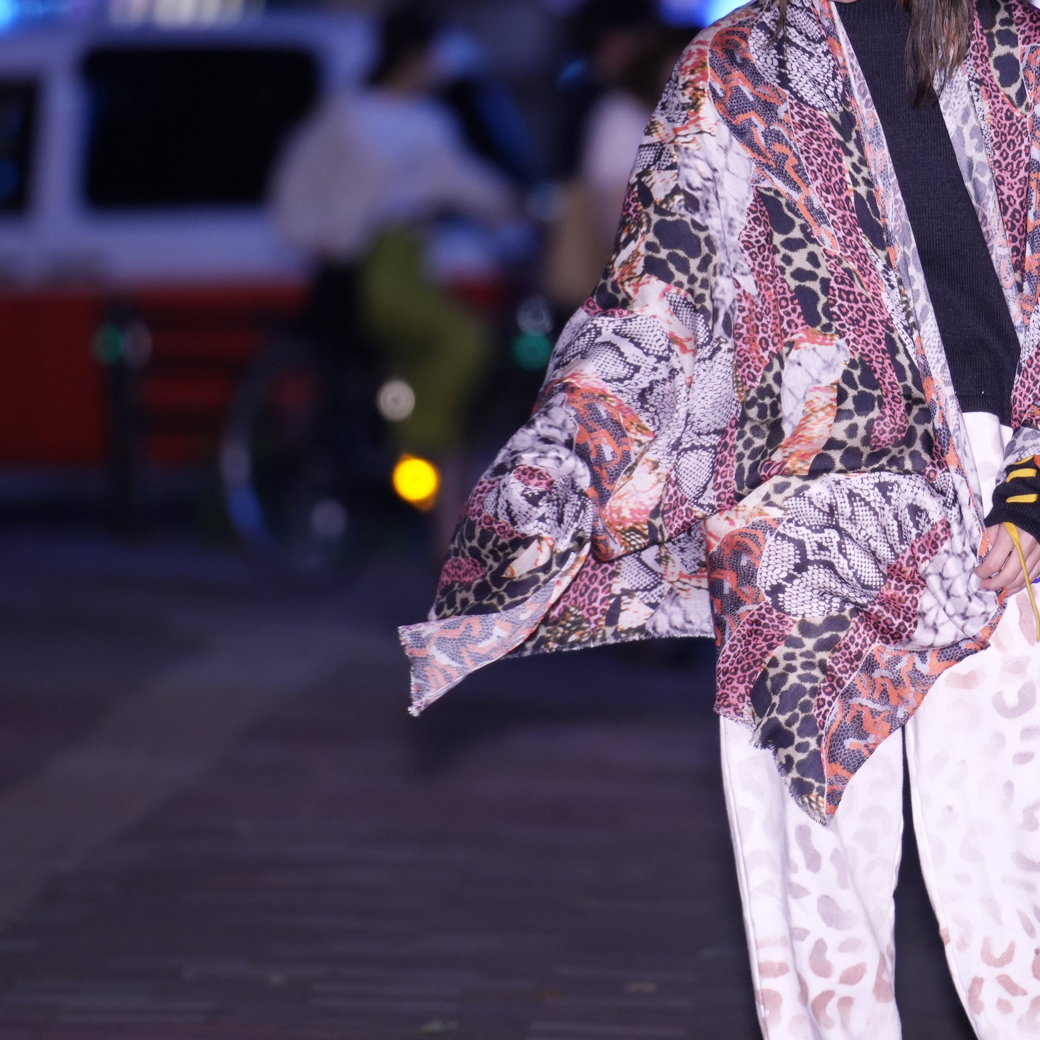 No:25135 | Name:Misfit Jungle Scarf | Color:Grey Pink【ONE TEASPOON_ワンティースプーン】【archive】