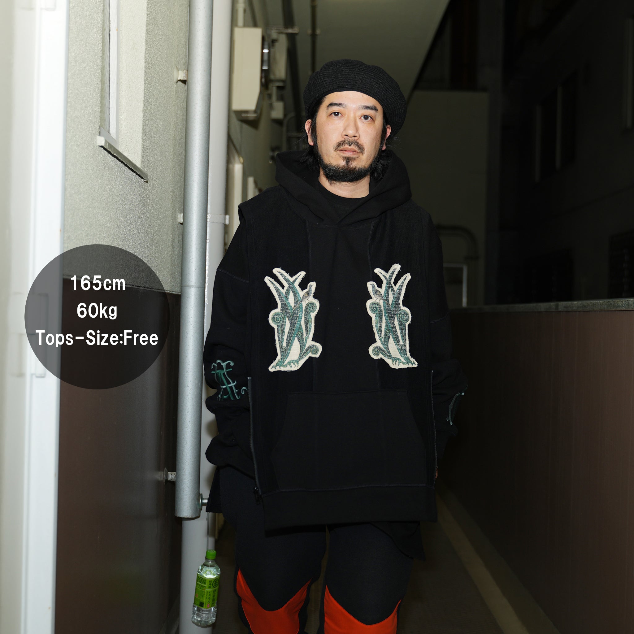 No:ACRS22-T01 | Name:MANDRAGORA HOODIE | Color:Black | Size:Free【(A)CRYPSIS®】【SEIVSON_セイヴソン】【archive】