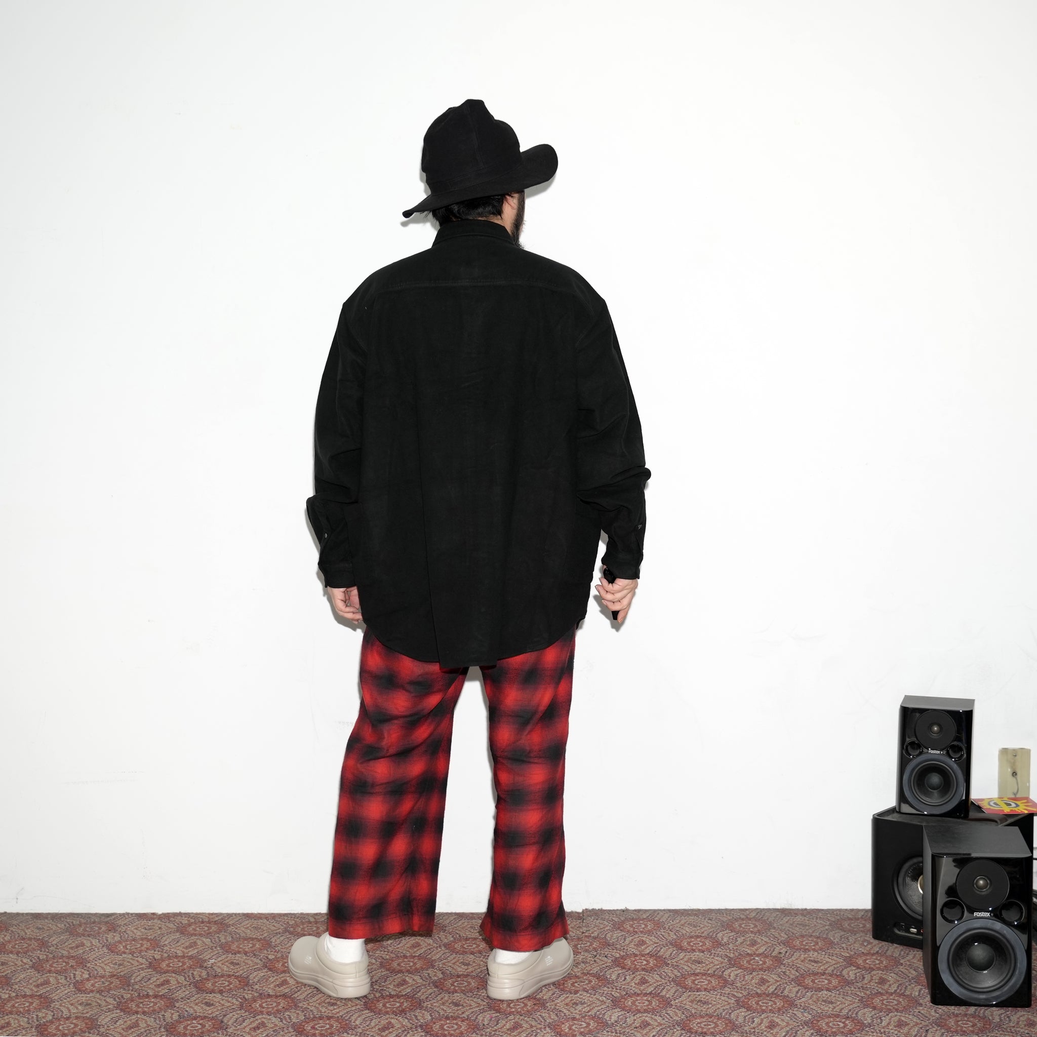 No:SP-02 | Name:Sidepocket Shirts Suede | Color:Black/Brown | Size:L【CATTA_カッタ】