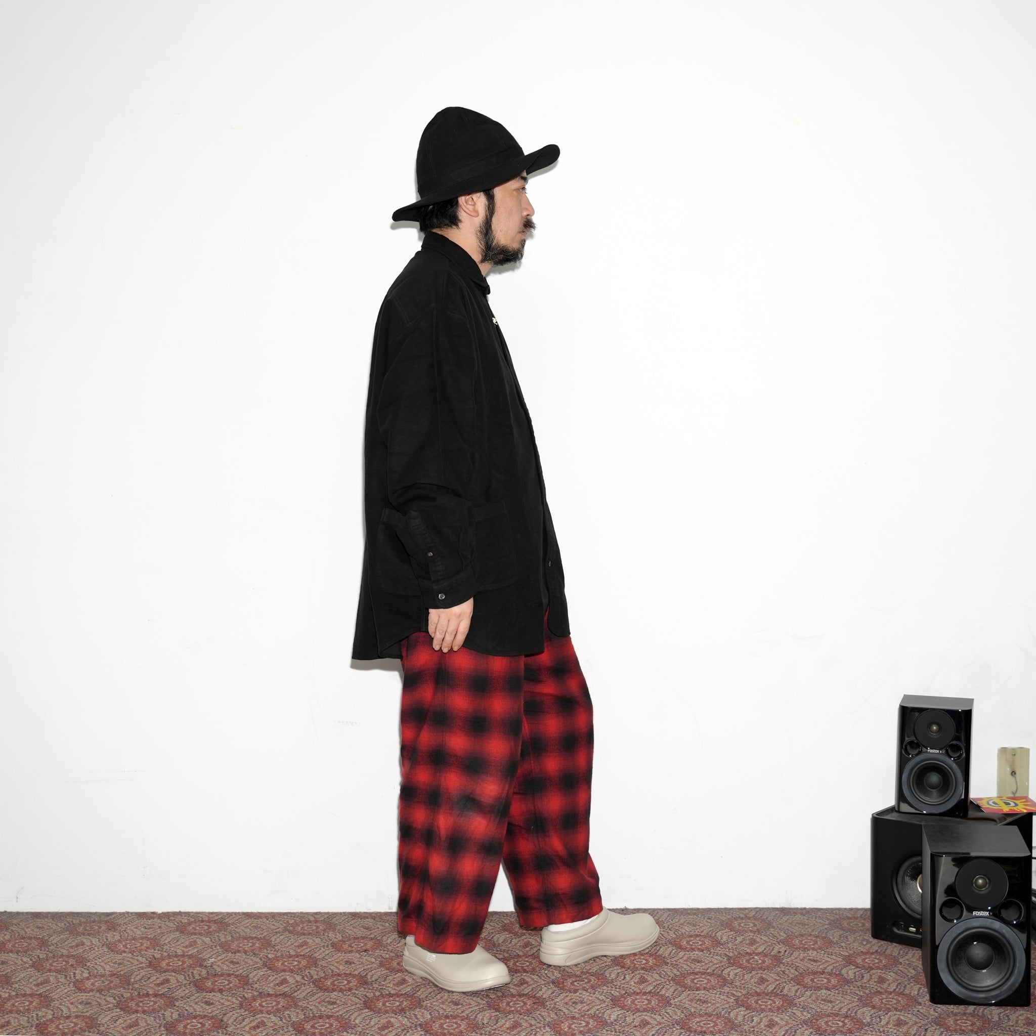 No:SP-02 | Name:Sidepocket Shirts Suede | Color:Black/Brown | Size:L【CATTA_カッタ】