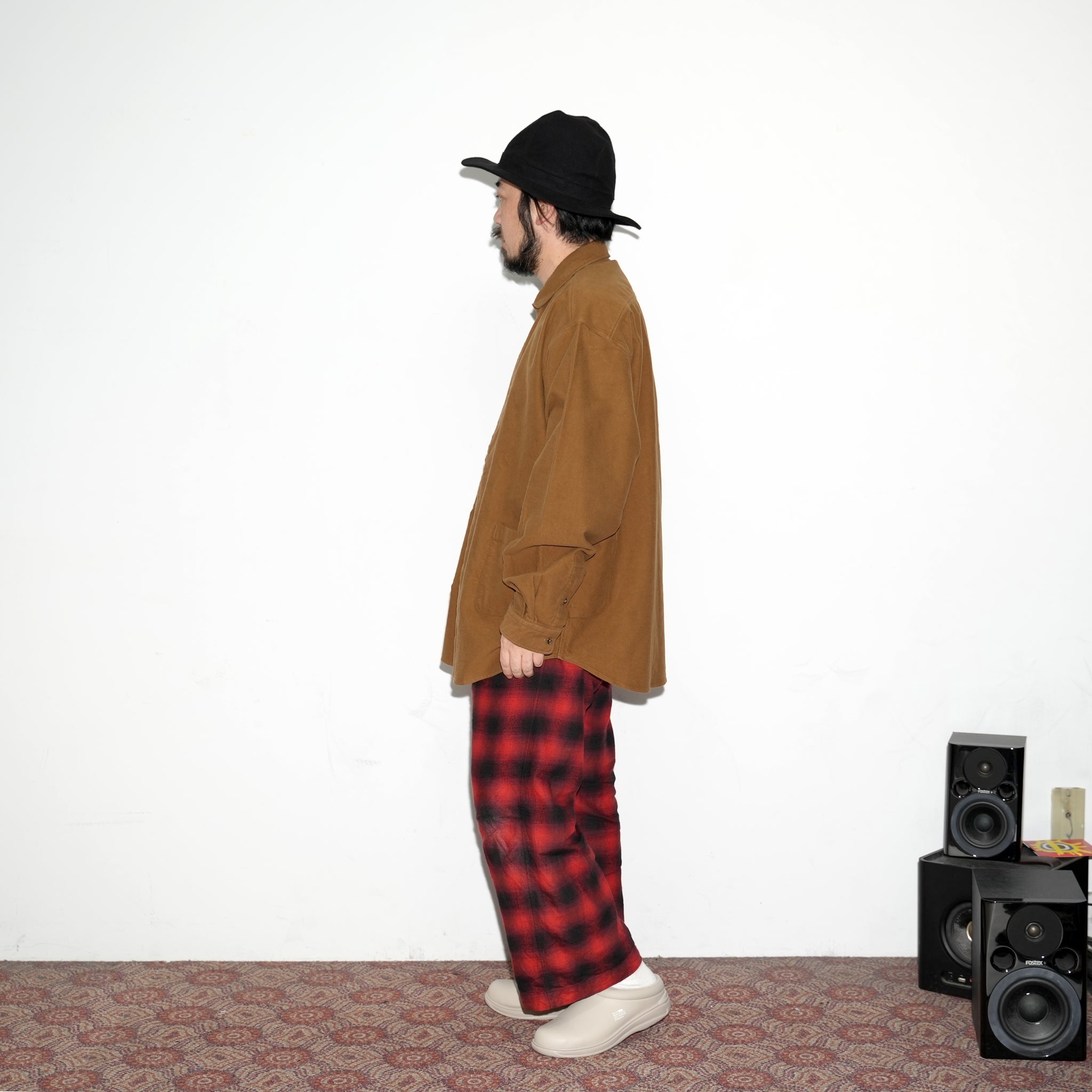 No:SP-02 | Name:Sidepocket Shirts Suede | Color:Black/Brown | Size:L【CATTA_カッタ】