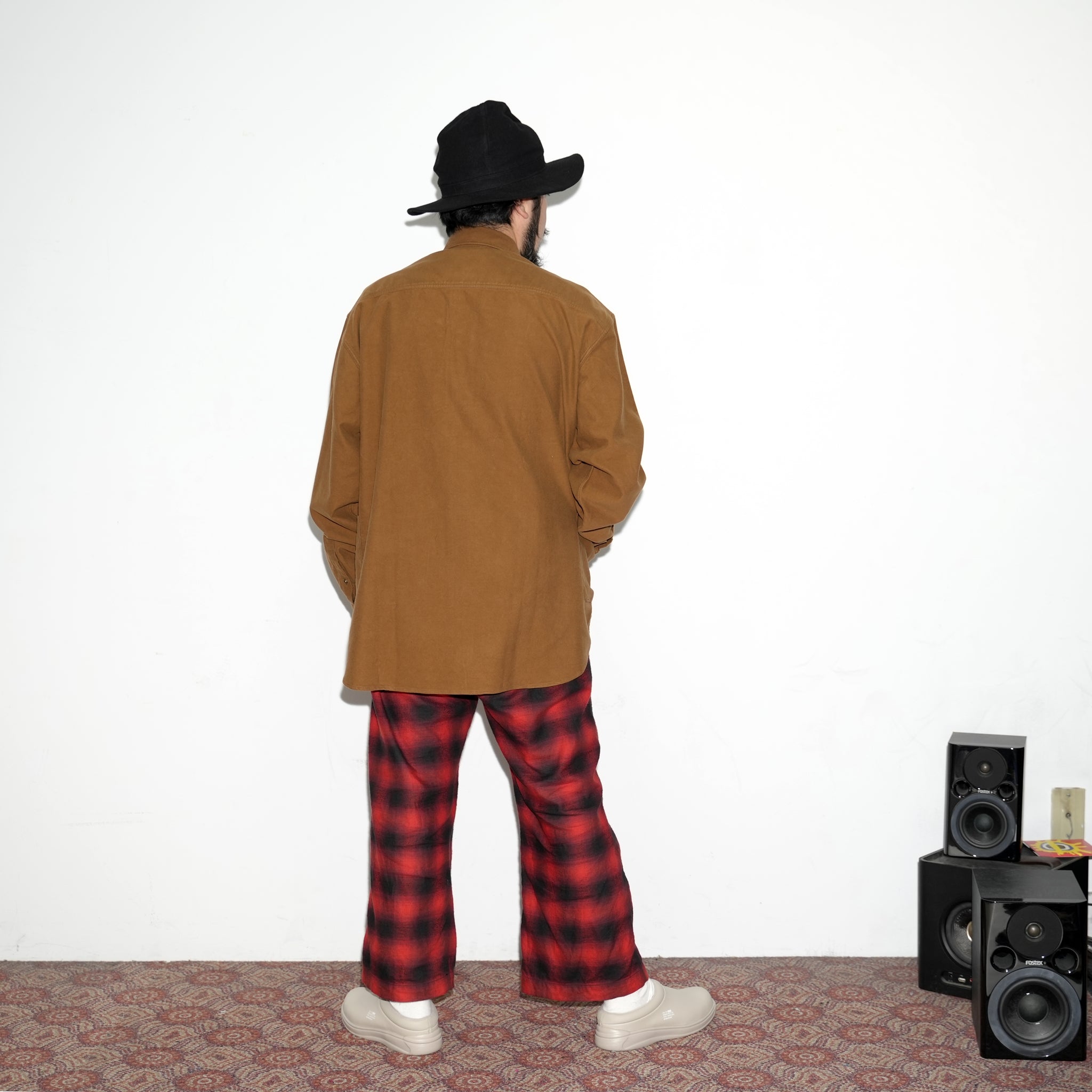 No:SP-02 | Name:Sidepocket Shirts Suede | Color:Black/Brown | Size:L【CATTA_カッタ】