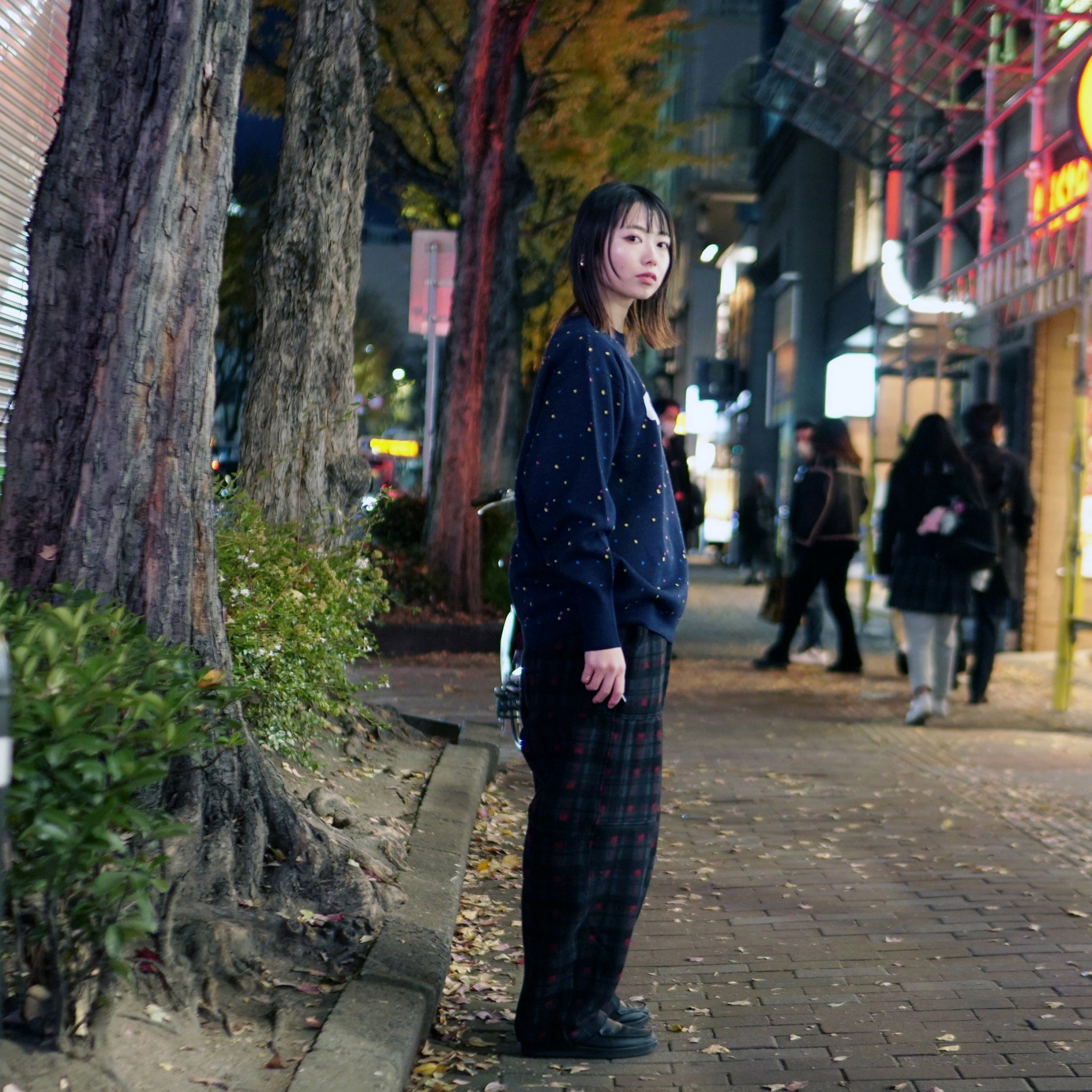No:bsdodd-02 | Name:City Lights Knit Sweater | Color:Navy【BEDSIDEDRAMA_ベッドサイドドラマ】【archive】